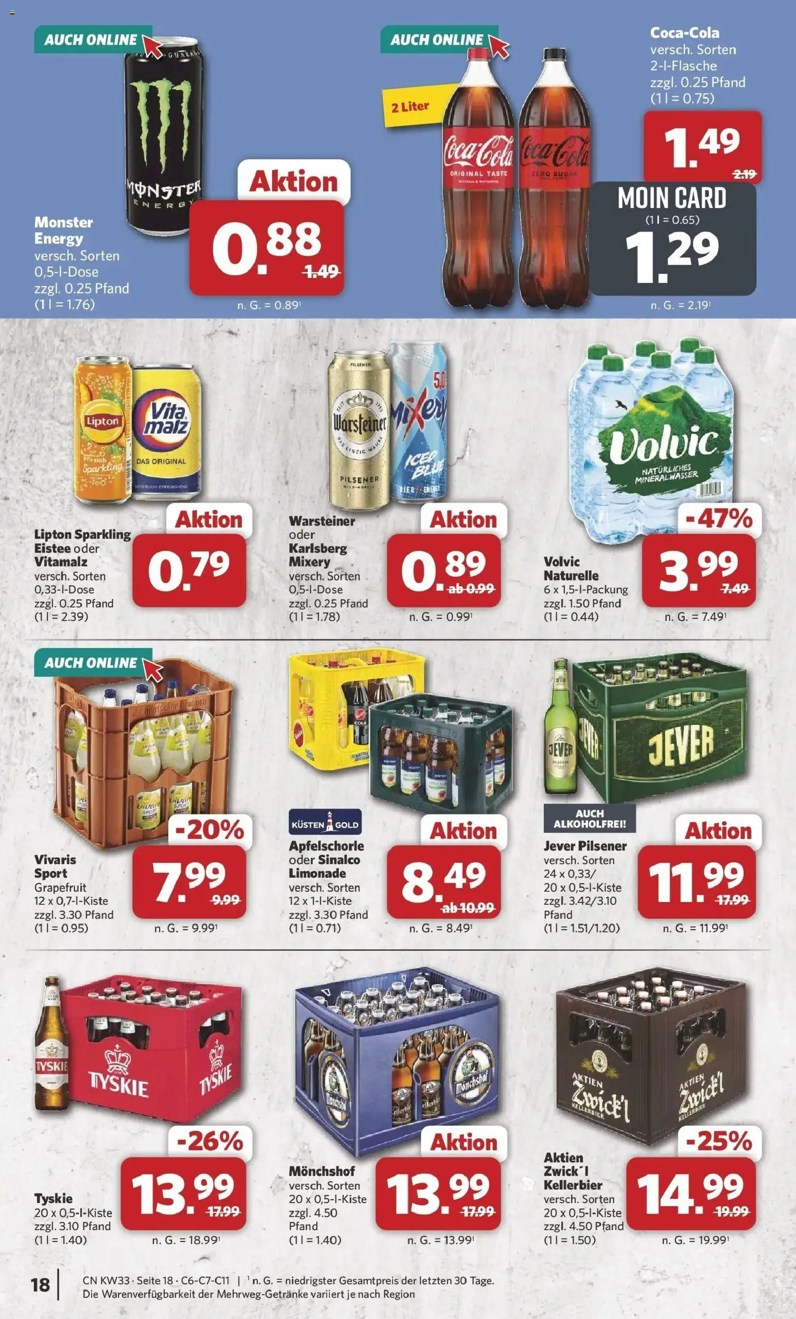 Combi Prospekt Dülmen (ab 10.08.2026) zum Blättern | Seite: 22 | Produkte: Monchshof, Cola, Bier, Limonade