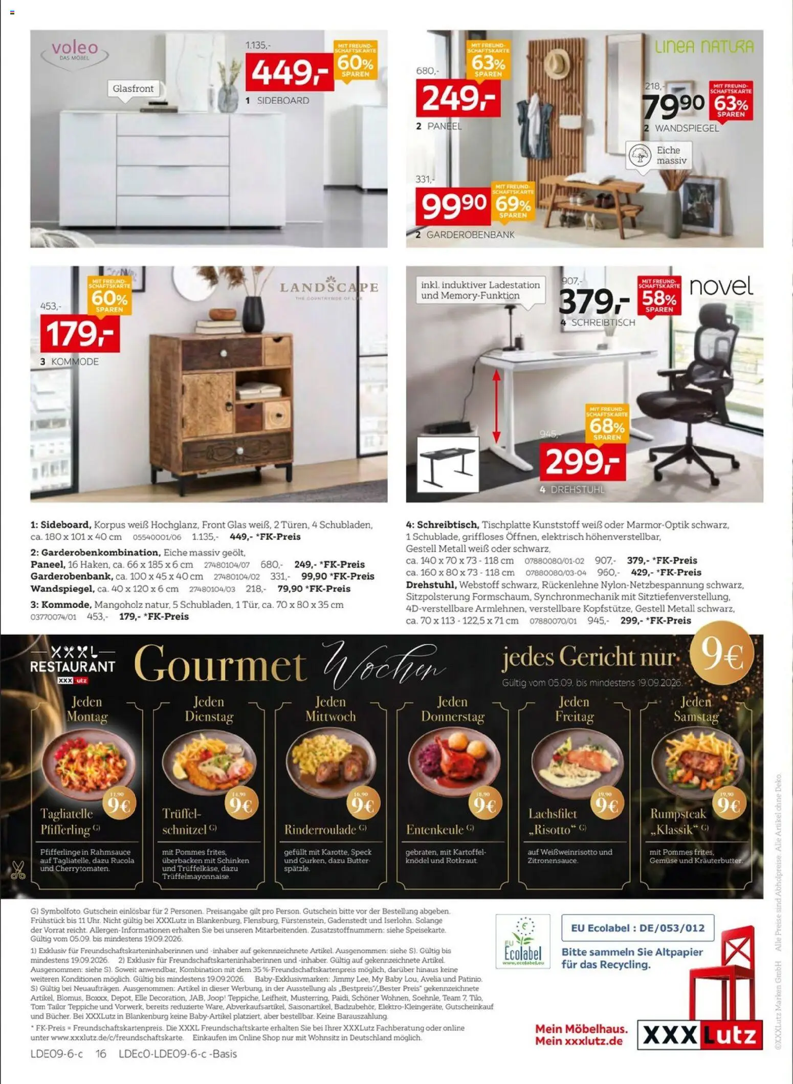 XXXLutz Prospekt – gültig ab 05.09.2026 | Seite: 28 | Produkte: Sideboard, Wandspiegel, Rucola, Gemüse