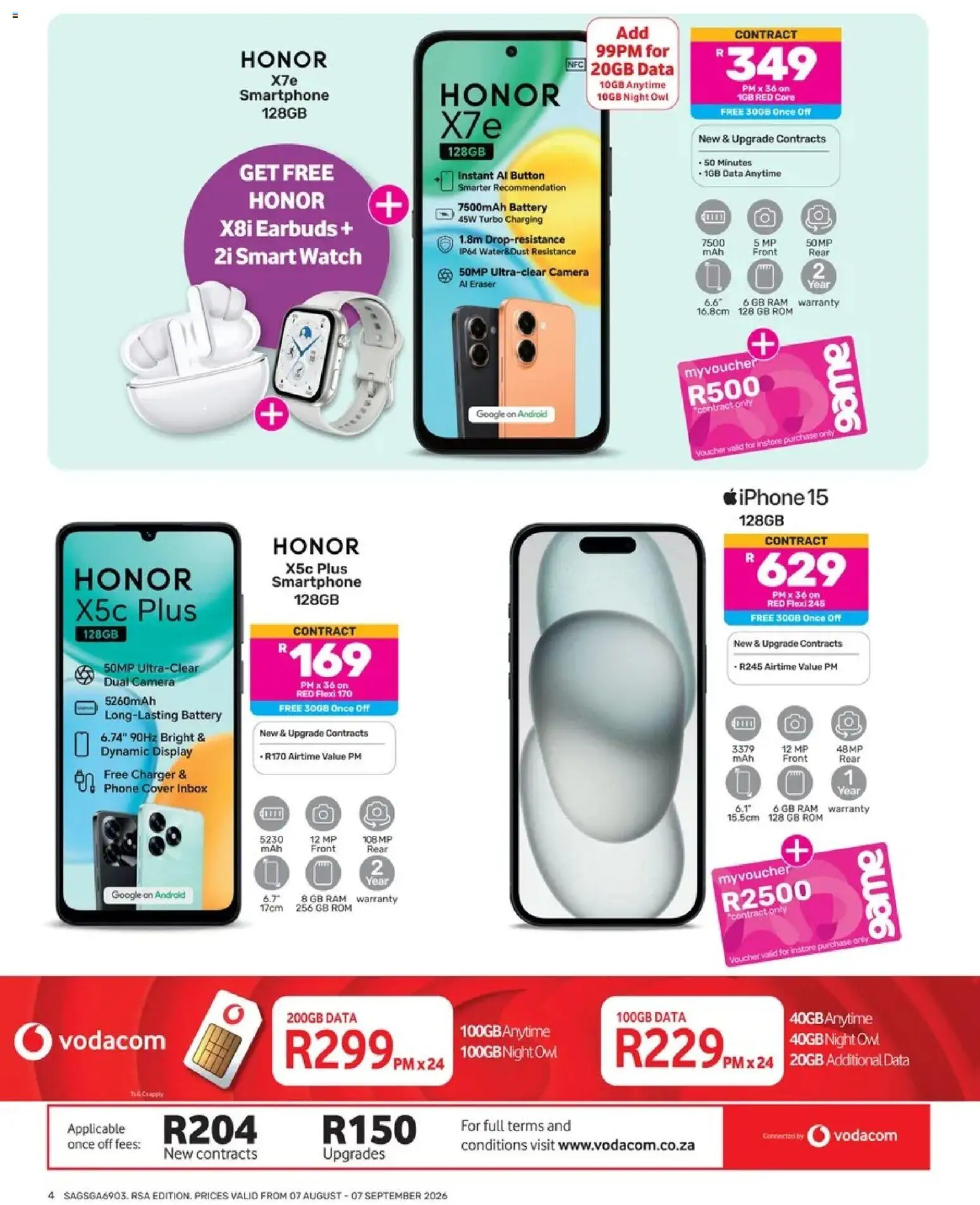 New Game catalogue – valid from 07/08/2026 | Page: 4 | Products: Phone, Earbuds, Battery, Charger
