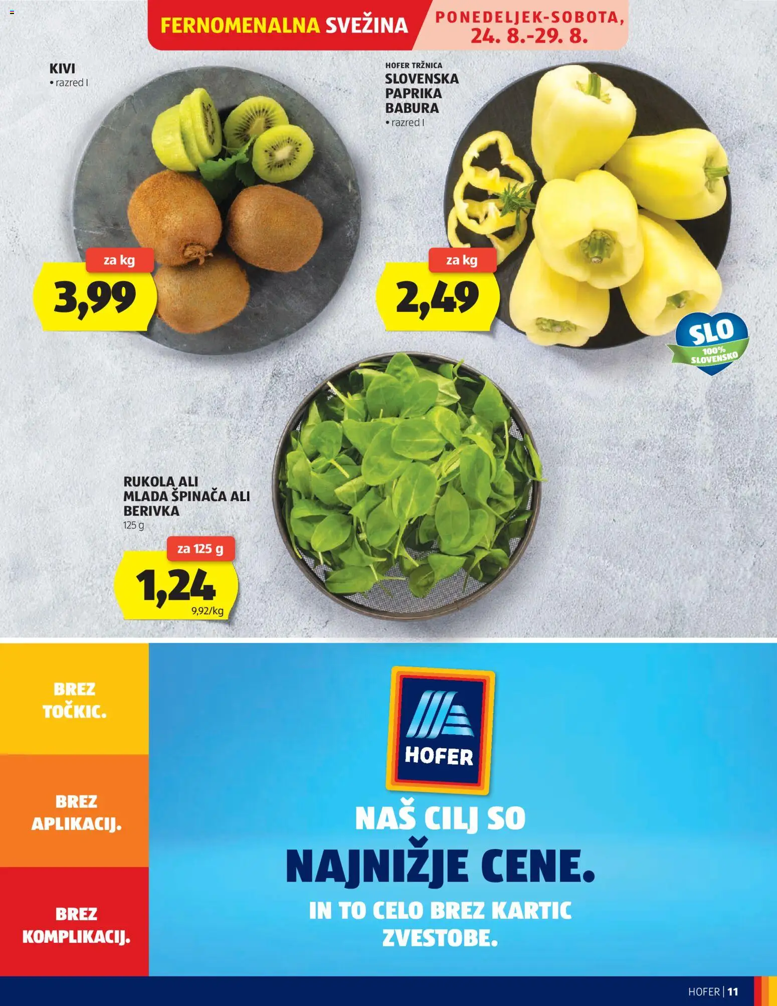 Hofer SI katalog | vrijedi od 19.08.2026 | Stranica: 11 | Proizvodi: Rukola, Paprika, Kivi
