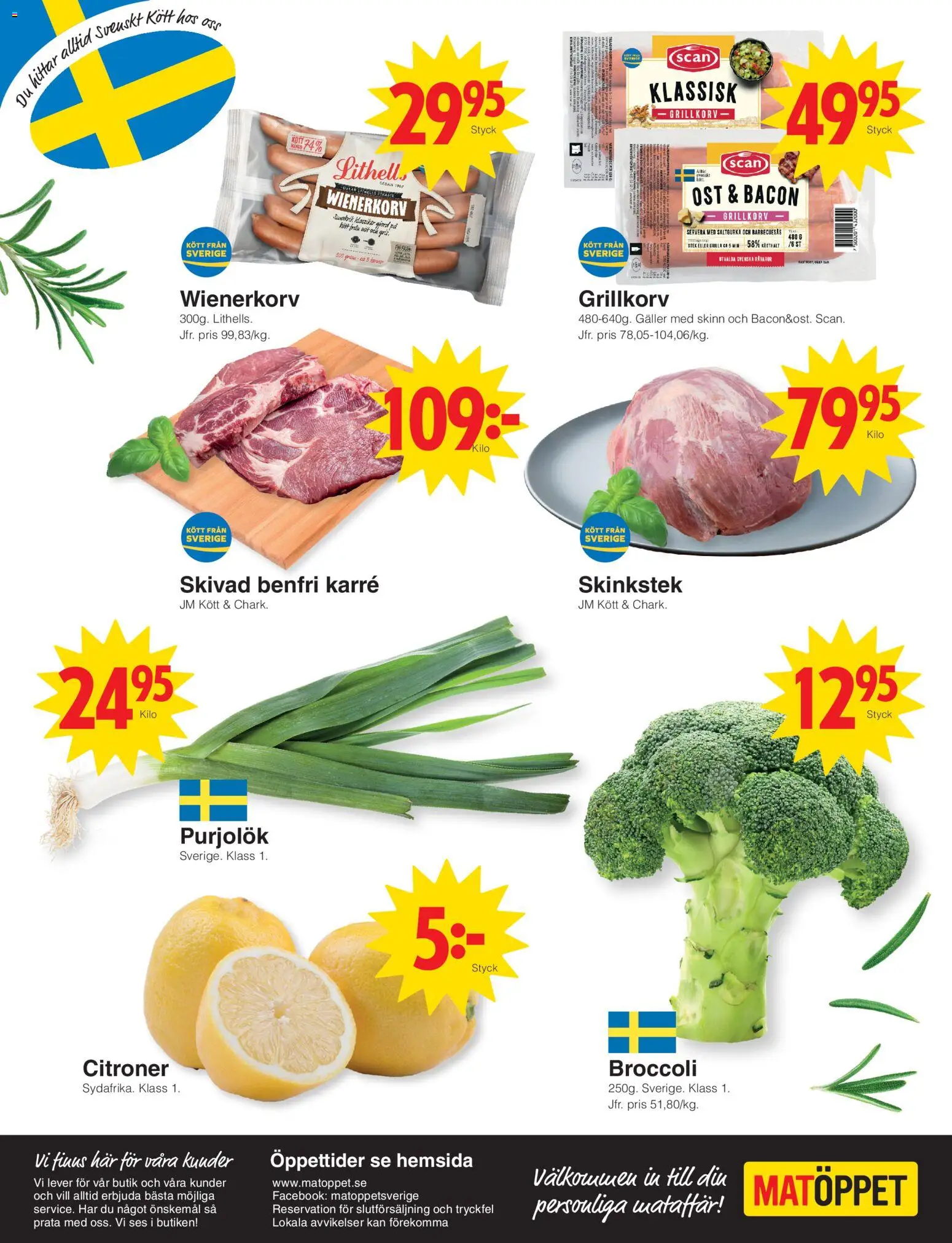 Matöppet reklamblad aktuell från 31/08/2026 | Sida: 4 | Produkter: Galler, Wienerkorv, Citroner, Lever