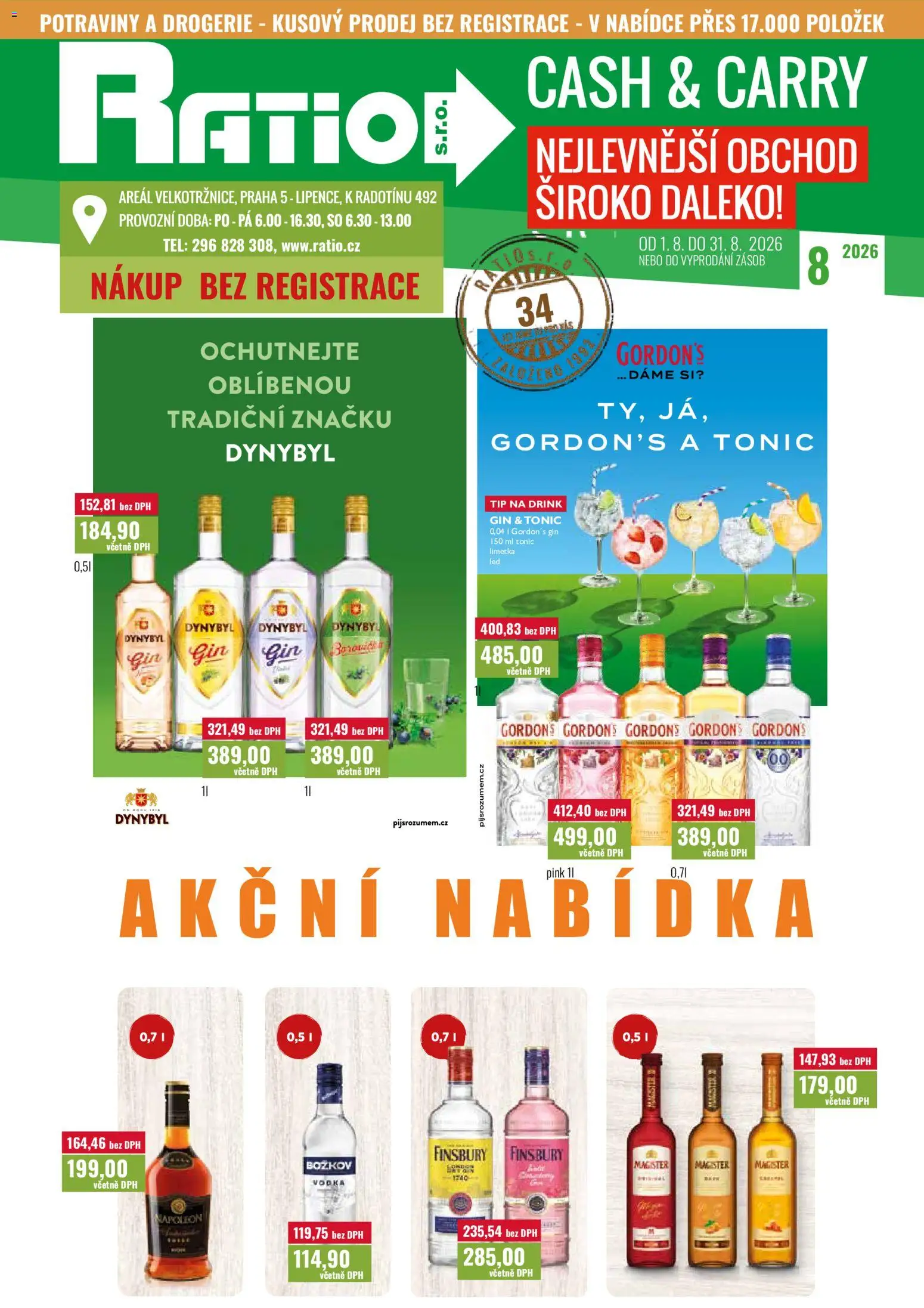 Ratio leták od 01.08.2026 | Strana: 80 | Produkty: Gin, Vodka, Magister, Drogerie