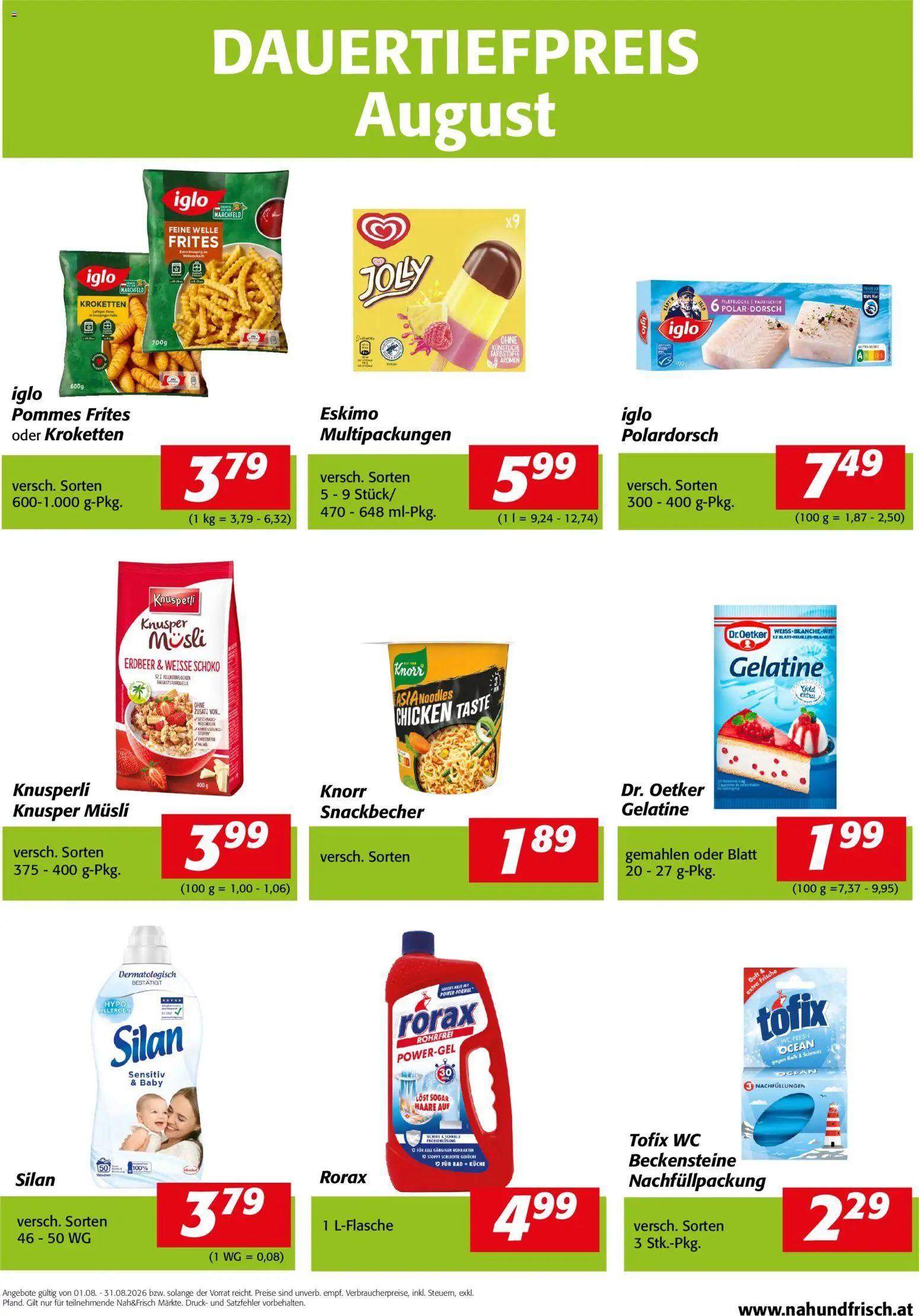 Nah und Frisch - Dauertiefpreise August gültig ab 01.08.2026 | Seite: 1 | Produkte: Bad