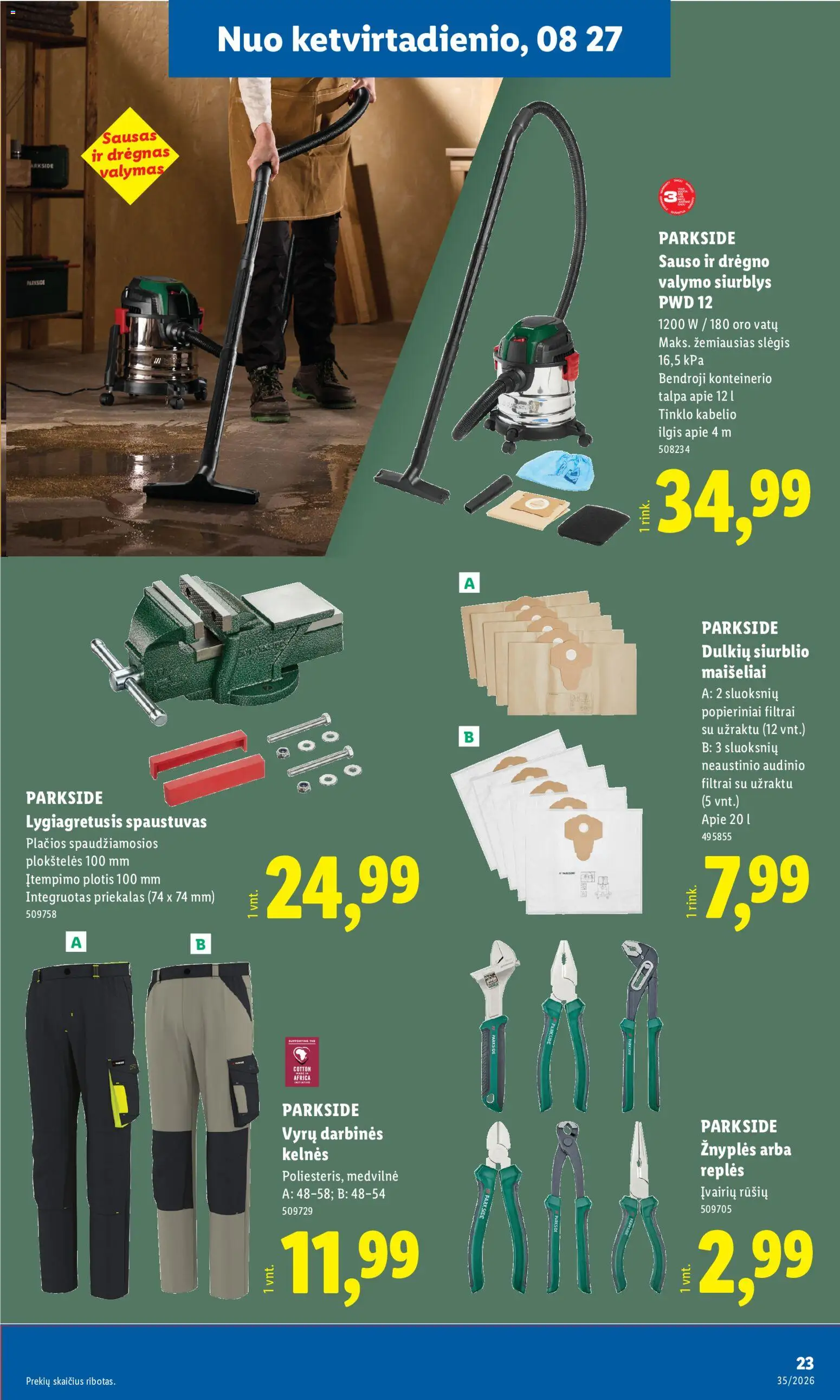 LIDL akcijos nuo 2026.08.24 | Puslapis: 23 | Prekių: Kelnes