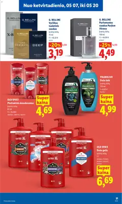 LIDL leidinys galioja nuo 11.05.2026 | Puslapis: 31 | Prekių: Tualetinis vanduo, Dušo želė, Dezodorantas