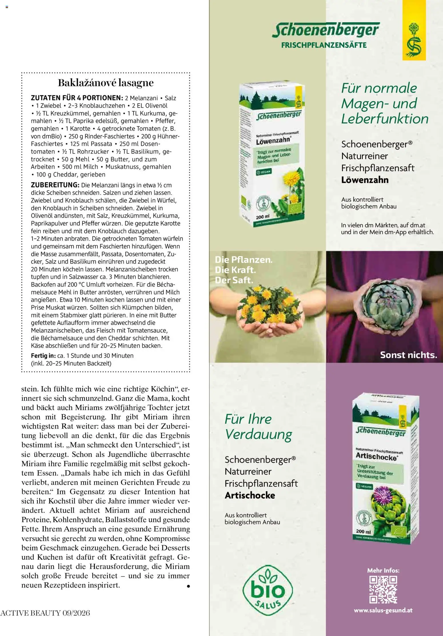 dm drogerie markt Active Beauty Magazin 09/2026 gültig ab 01.09.2026 | Seite: 85 | Produkte: Knoblauch, Milch, Käse, Tomaten