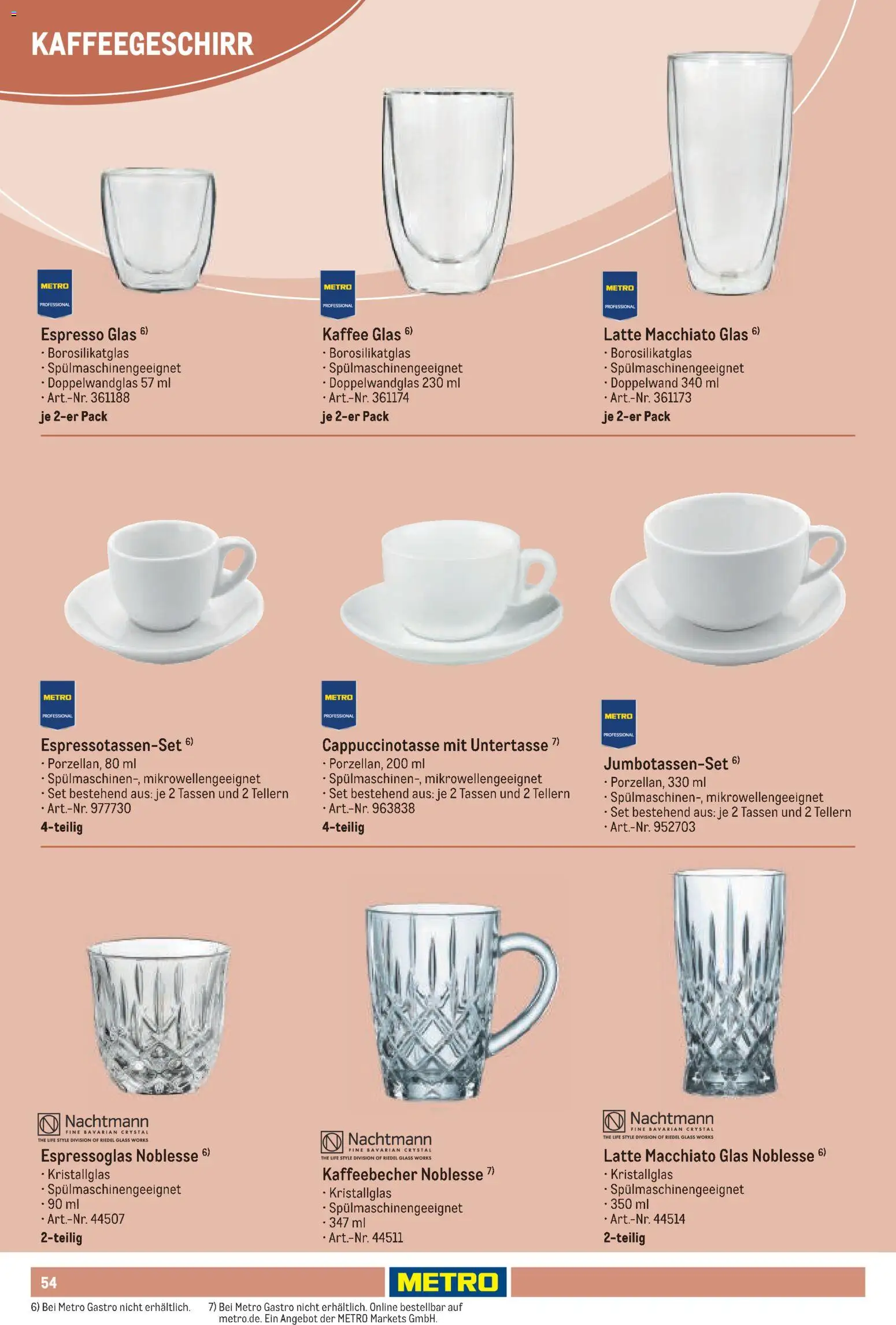 Metro Non Food Sortiment – gültig ab 15.06.2026 | Seite: 54 | Produkte: Kaffee