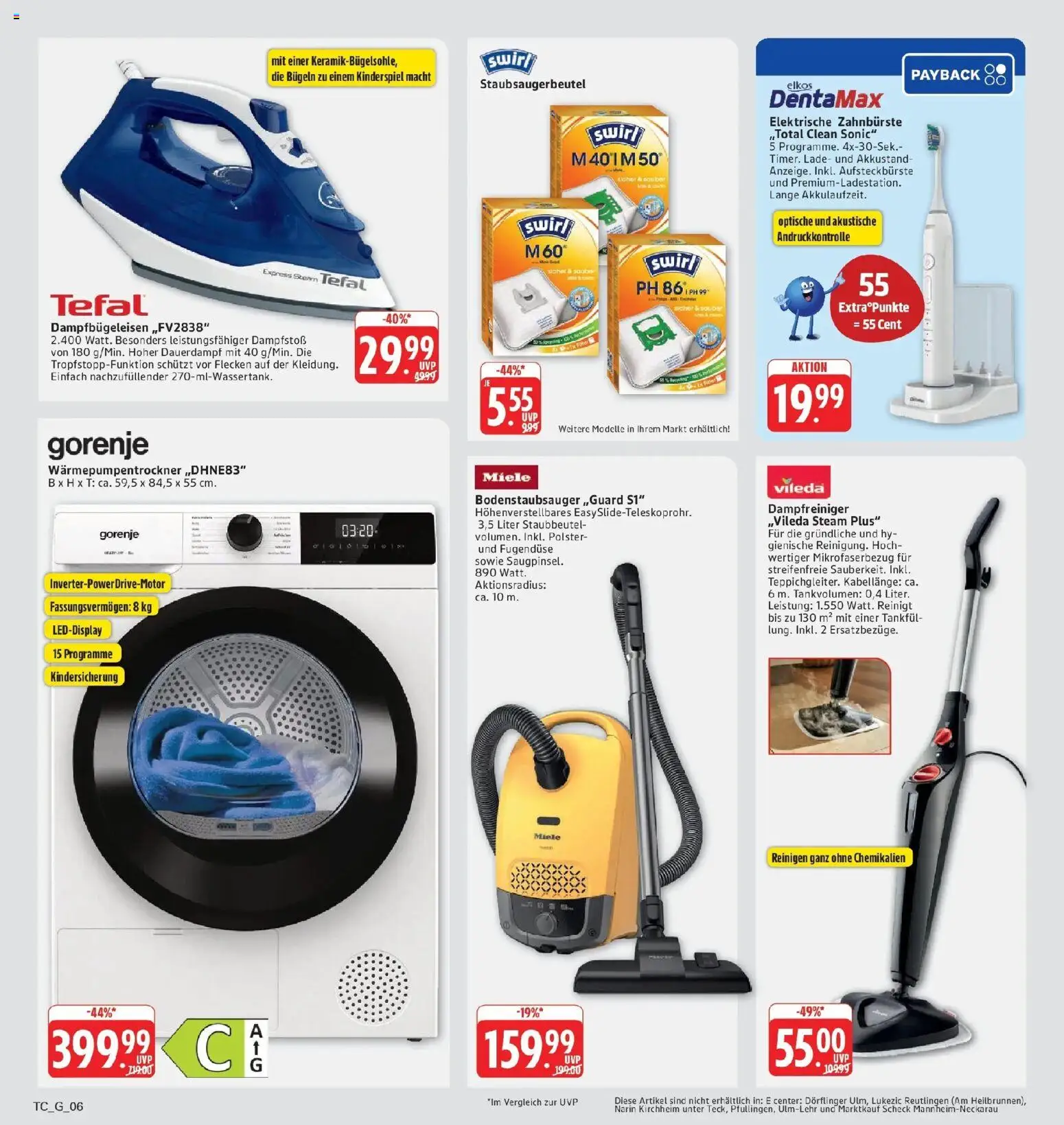 Edeka Prospekt Eislingen (ab 12.10.2026) » Angebote Online | Seite: 38 | Produkte: Miele, Gorenje, Elektrische zahnbürste, Zahnbürste