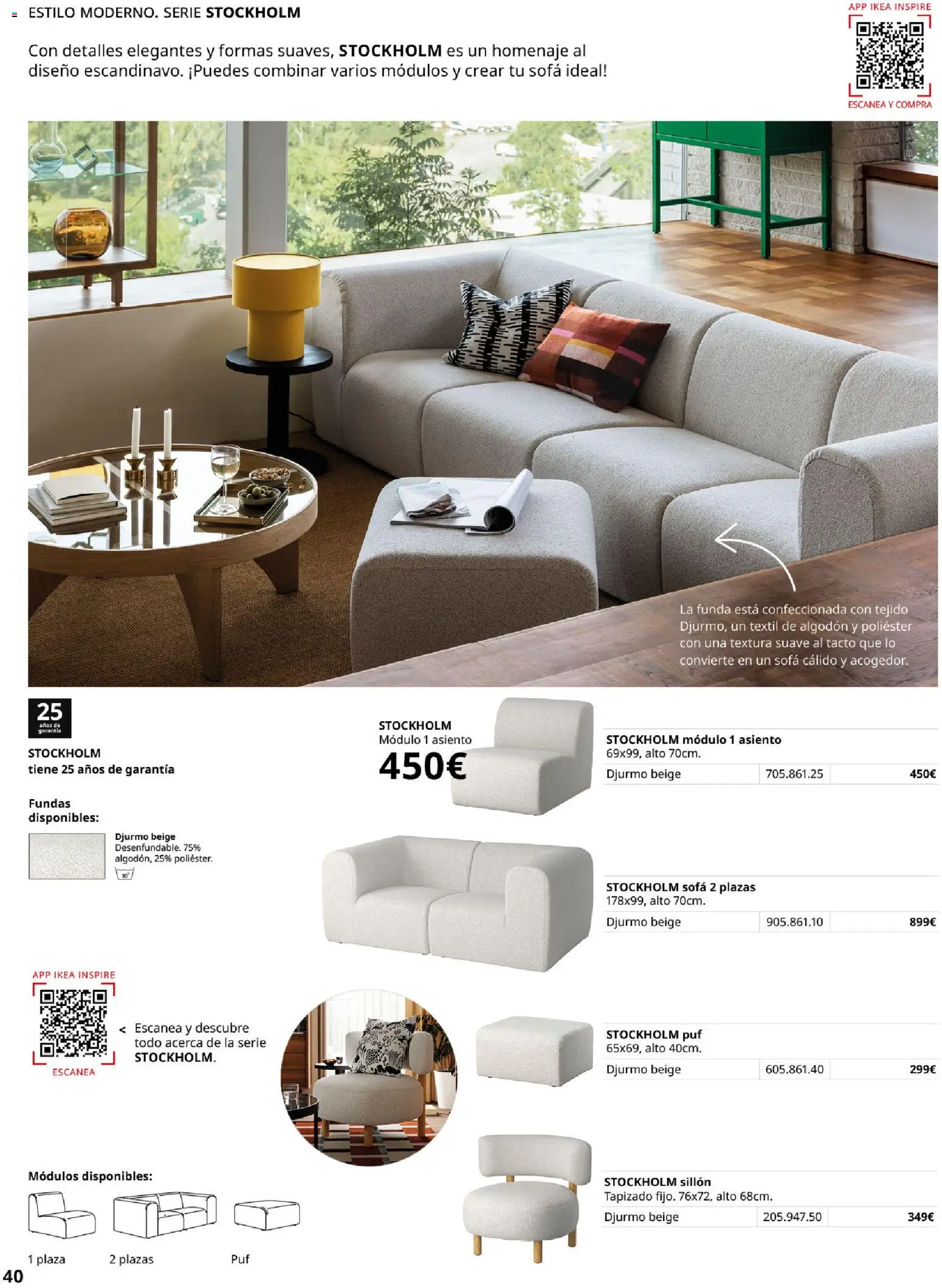 IKEA - Sofás │ válido desde el 28/09/2026 | Página: 40 | Productos: Funda, Algodón, Sofá, Sillón