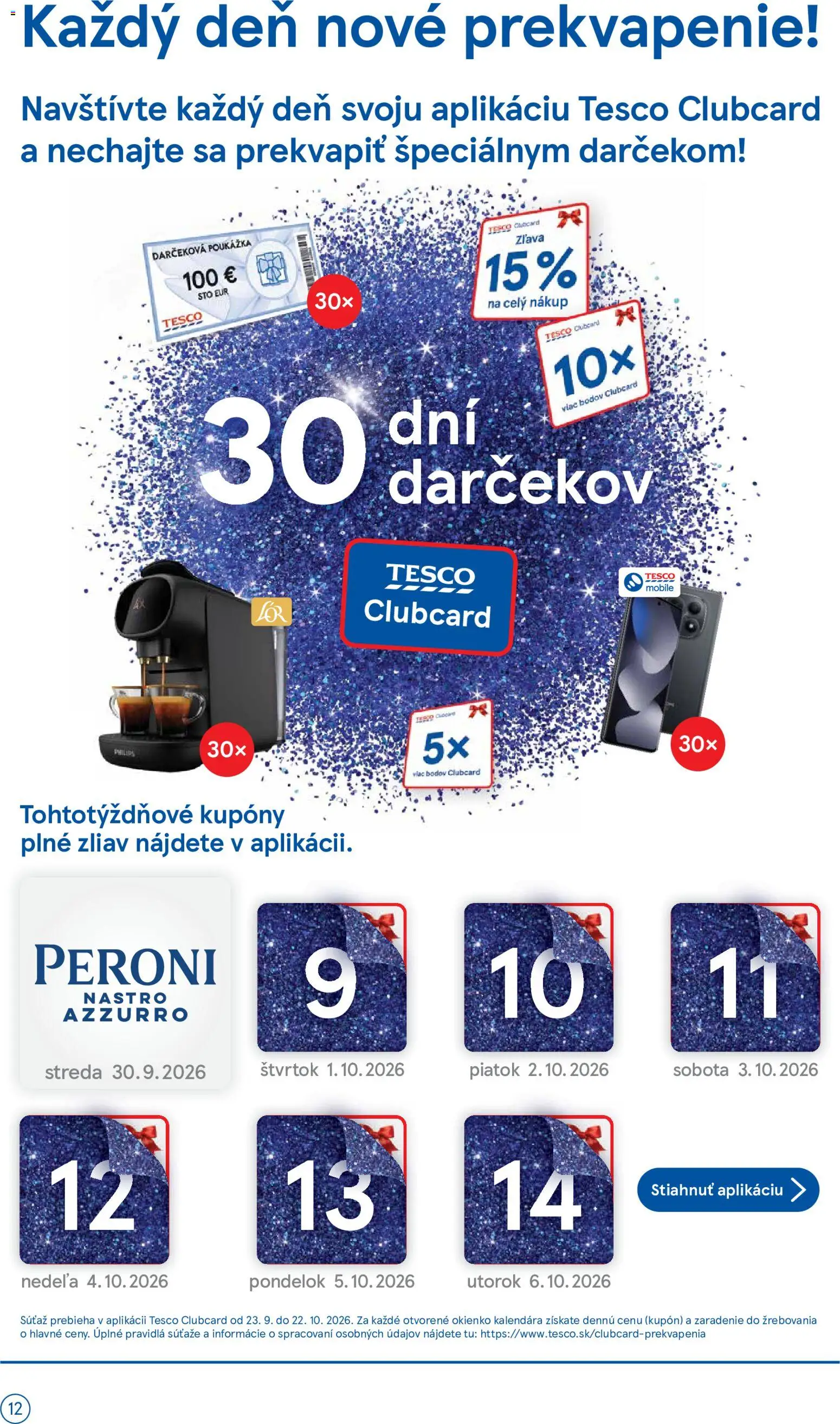 Nové Tesco akcie – leták je platný od 30.09.2026 | Strana: 12