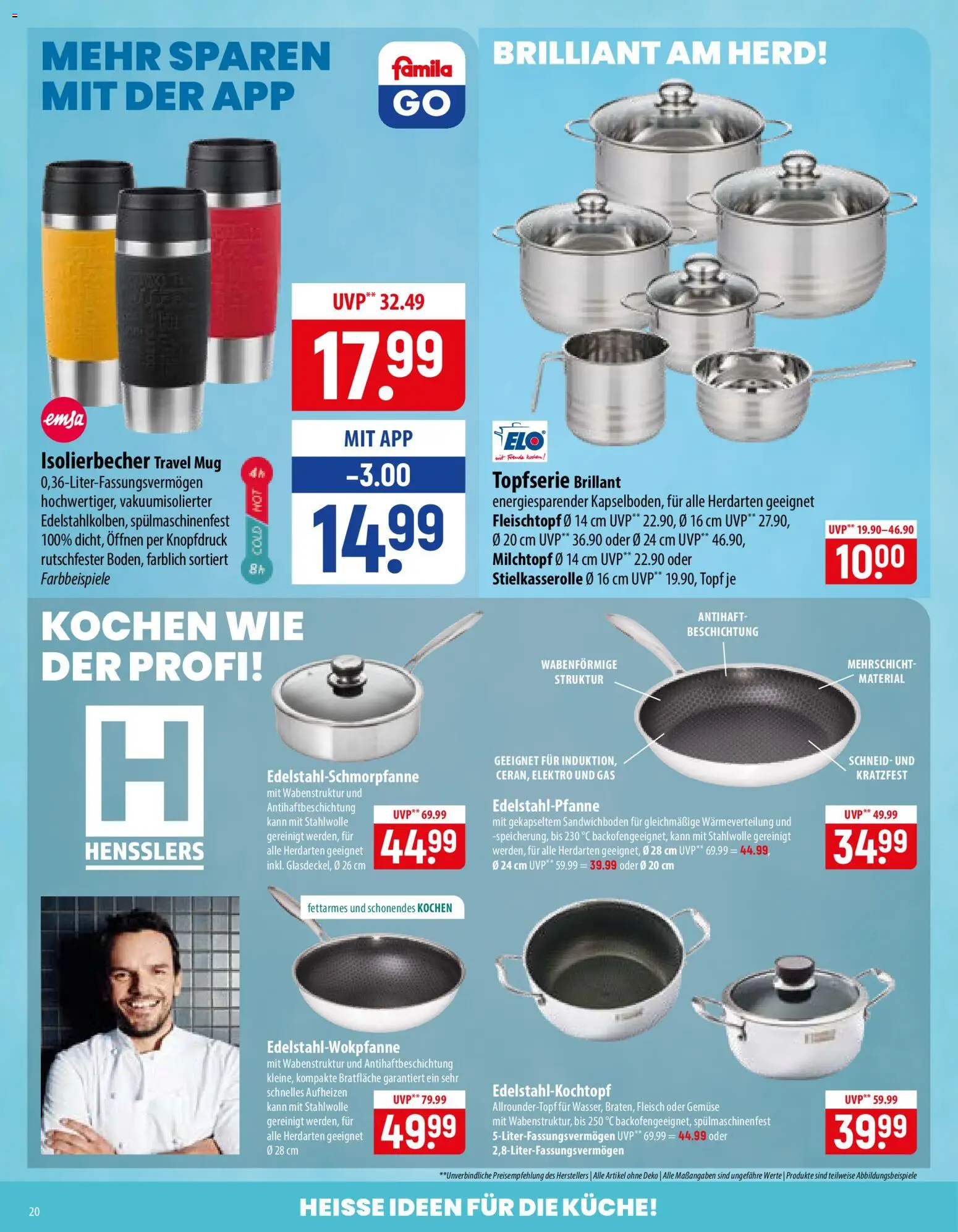 Famila Prospekt – gültig ab 22.06.2026 | Seite: 20 | Produkte: Herd, Küche, Gemüse, Fleisch