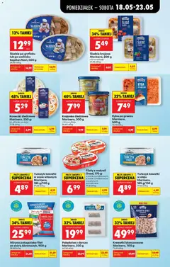 Pogląd oferty "Biedronka gazetka od poniedziałku" - ważna od 18.05.2026 | Strona: 39 | Produkty: Śledź, Makrela, Tuńczyk, Dorsz czarny