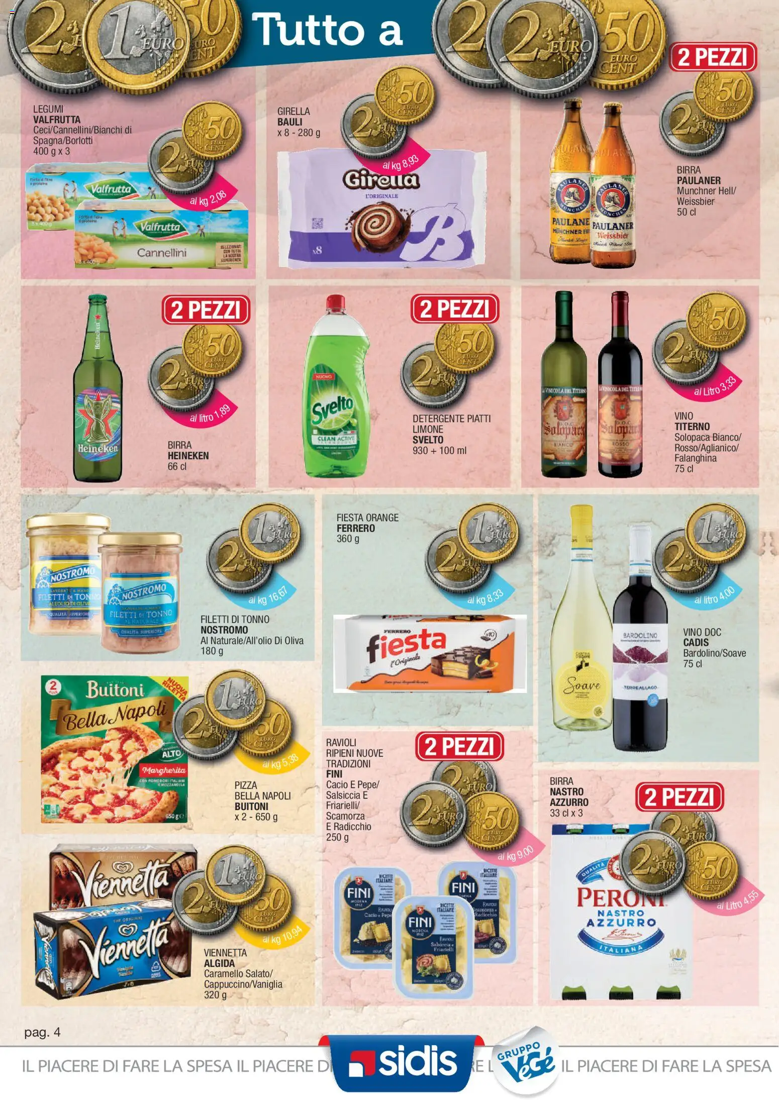 Volantino Sidis del 05/10/2026 | Pagina: 4 | Prodotti: Legumi, Birra, Limone, The
