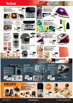Tehnomanija katalog - pregled Tehnomanija kataloga - važi od 10.06.2026 | Strana: 10 | Proizvode: Aparat za kafu, Mlin, Difuzer, Kapućino