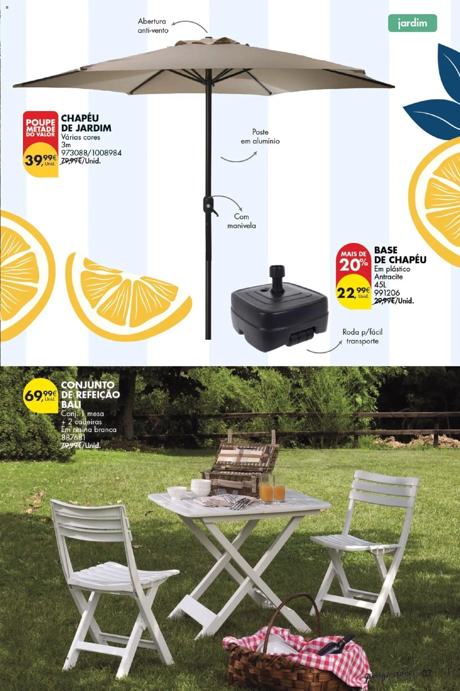 Pingo Doce Bazar Verão 2 │ válido de 30/06/2026 | Página: 37 | Produtos: Chapéu, Cadeiras, Base, Mesa
