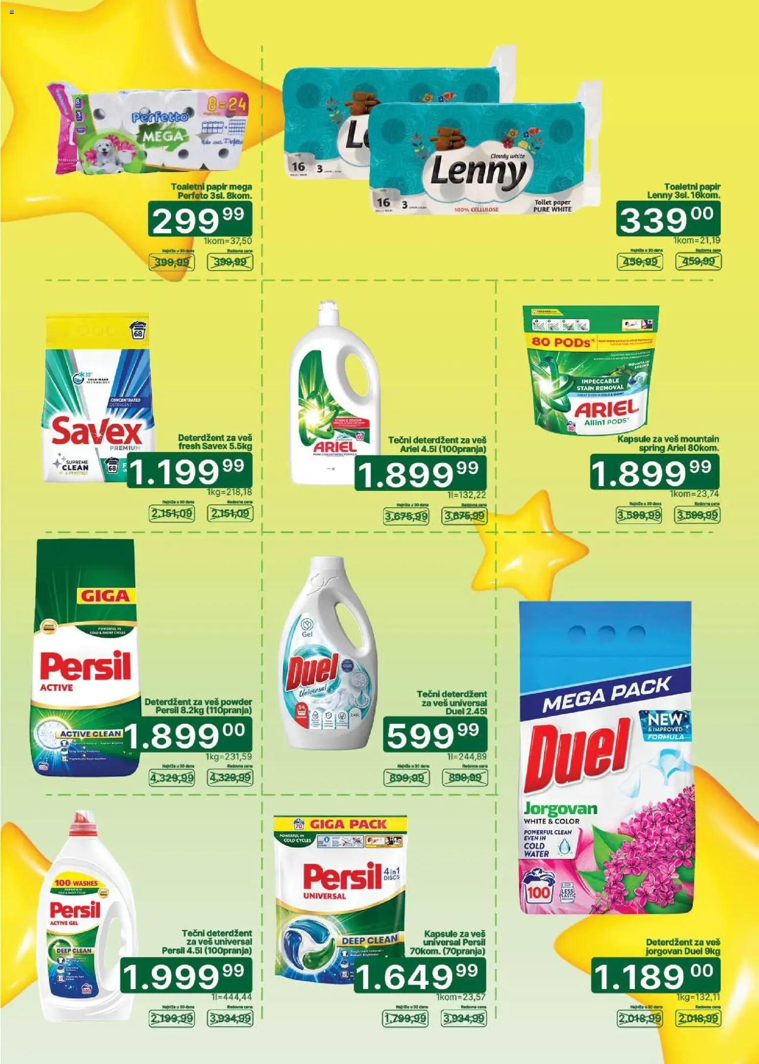 Univerexport katalog - važi od 01.10.2026 | Strana: 12 | Proizvode: Deterdžent, Tečni deterdžent, Kapsule, Persil