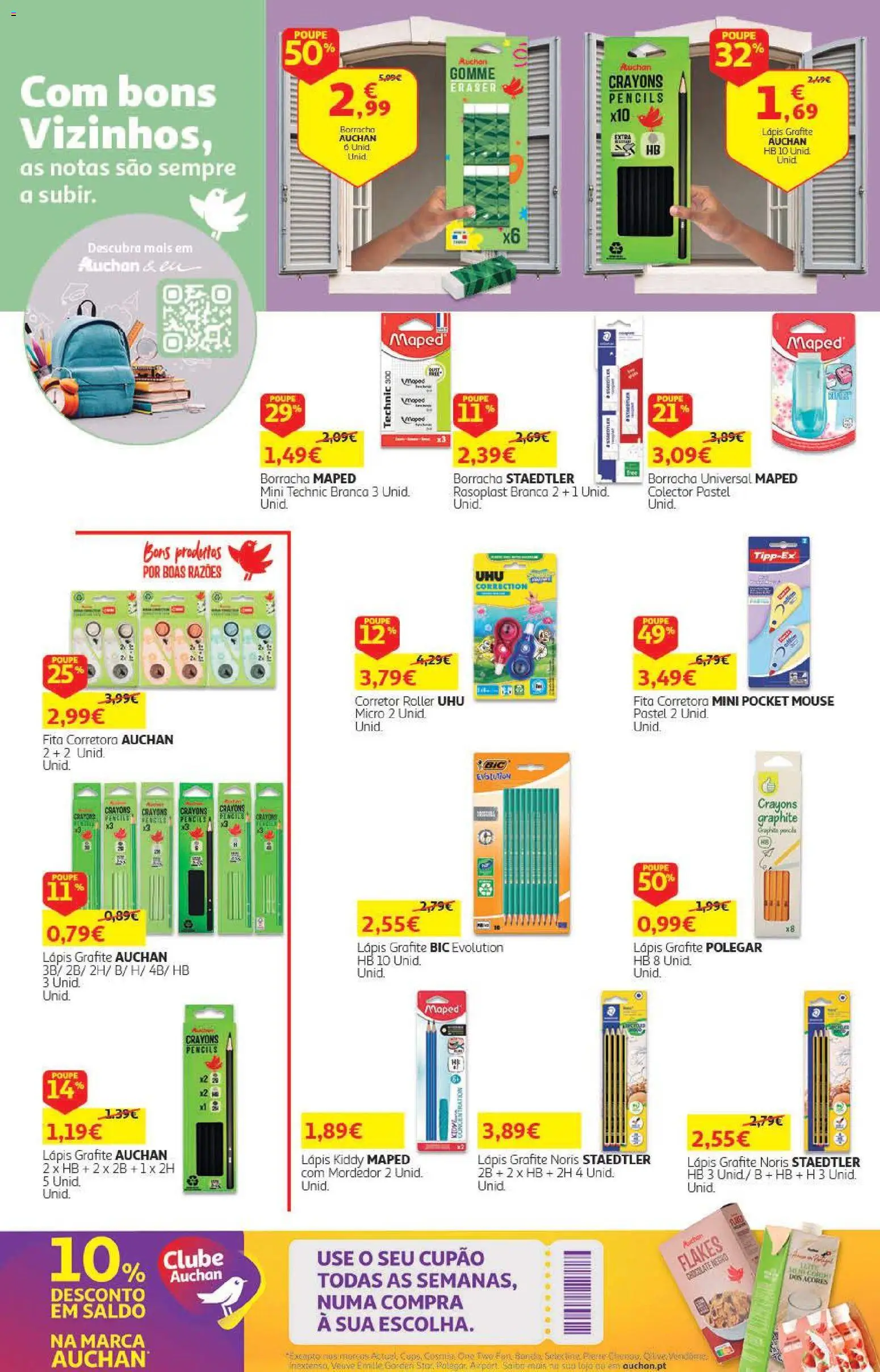 Auchan - Folheto Escolar  Têxtil Criança │ válido de 04/09/2026 | Página: 6 | Produtos: Mouse, Corretor, Chocolate