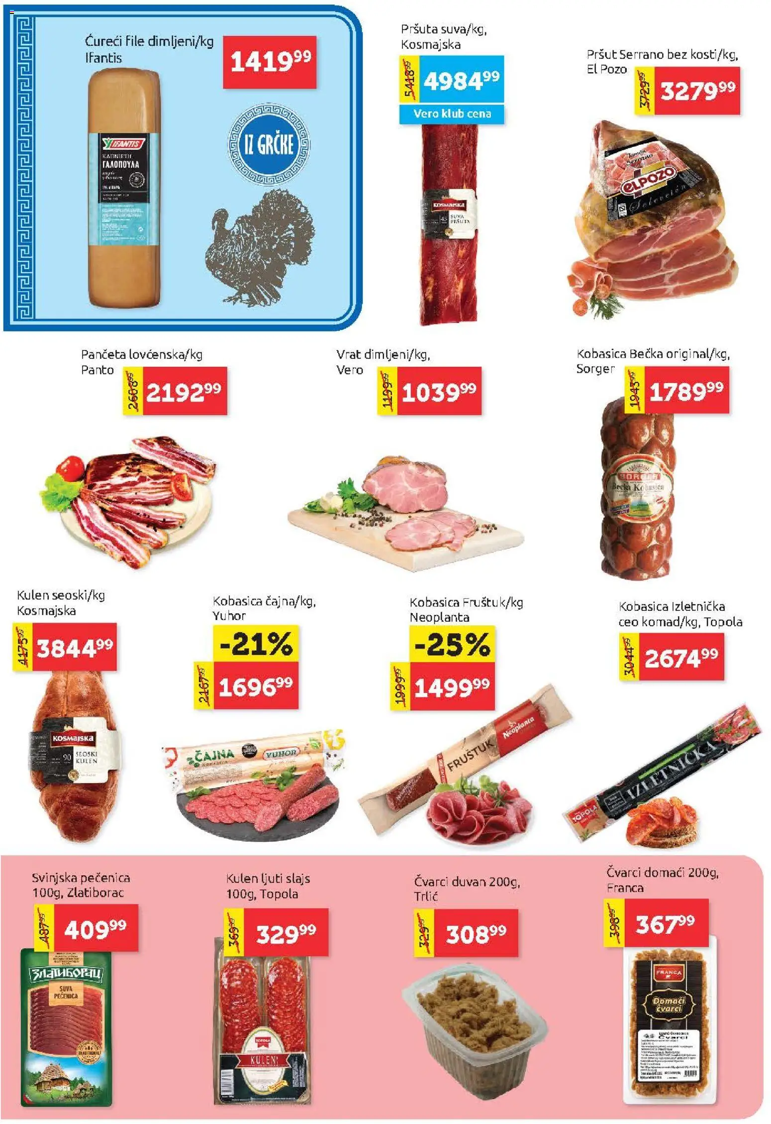 SuperVERO katalog - važi od 17.09.2026 | Strana: 4 | Proizvode: Pršut, Pršuta, Kulen, Kobasica