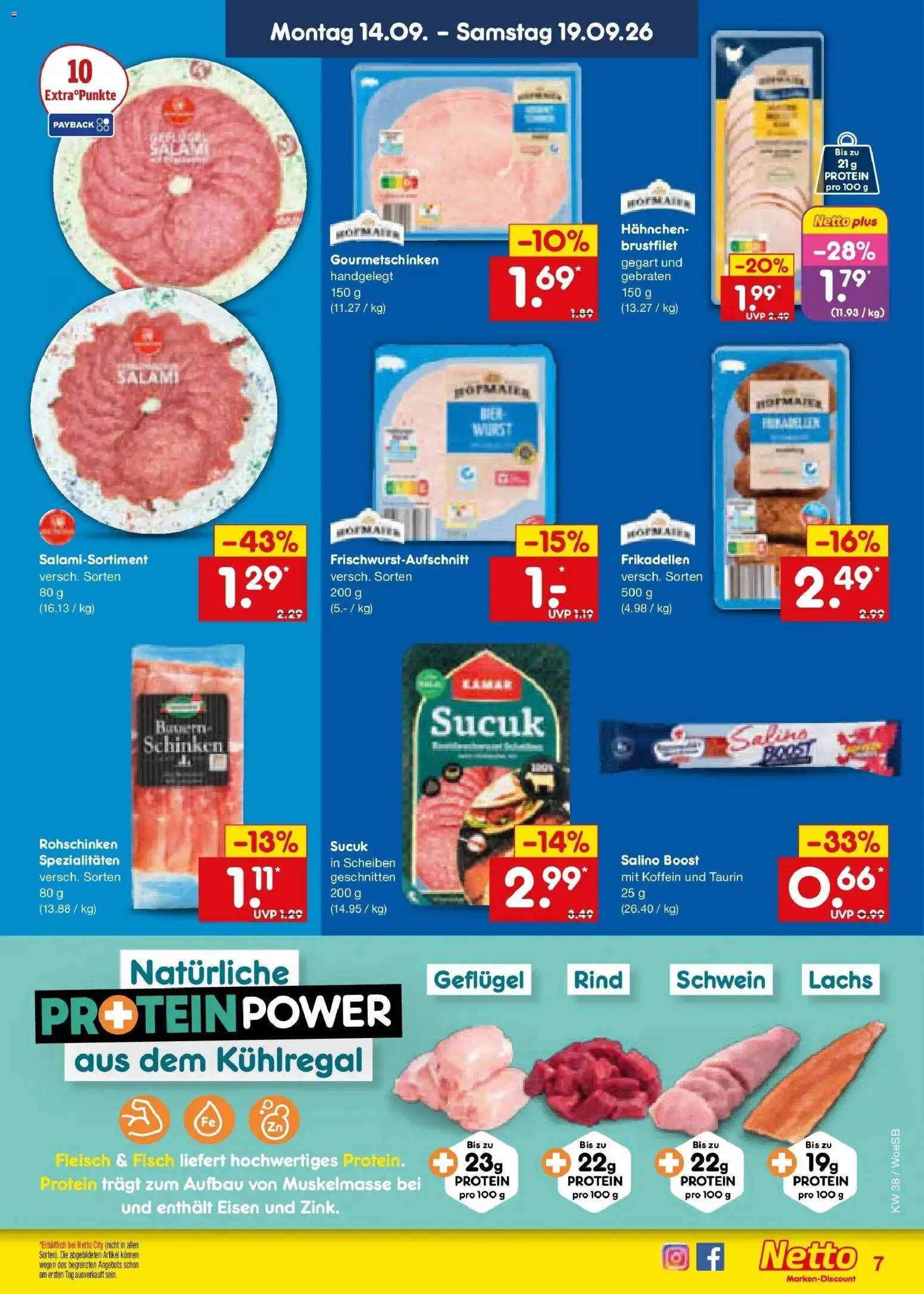 Netto Marken-Discount Prospekt Gemmingen – gültig ab 14.09.2026 | Seite: 9 | Produkte: Fisch, Lachs, Salami, Schinken