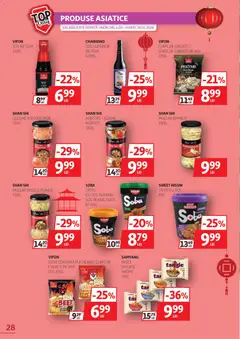 Ofertele Auchan valabile de la 06.05.2026 | Pagină: 28 | Produse: Sobă, Hacıyatmaz Kedi Oyuncağı, Noodles, Sos