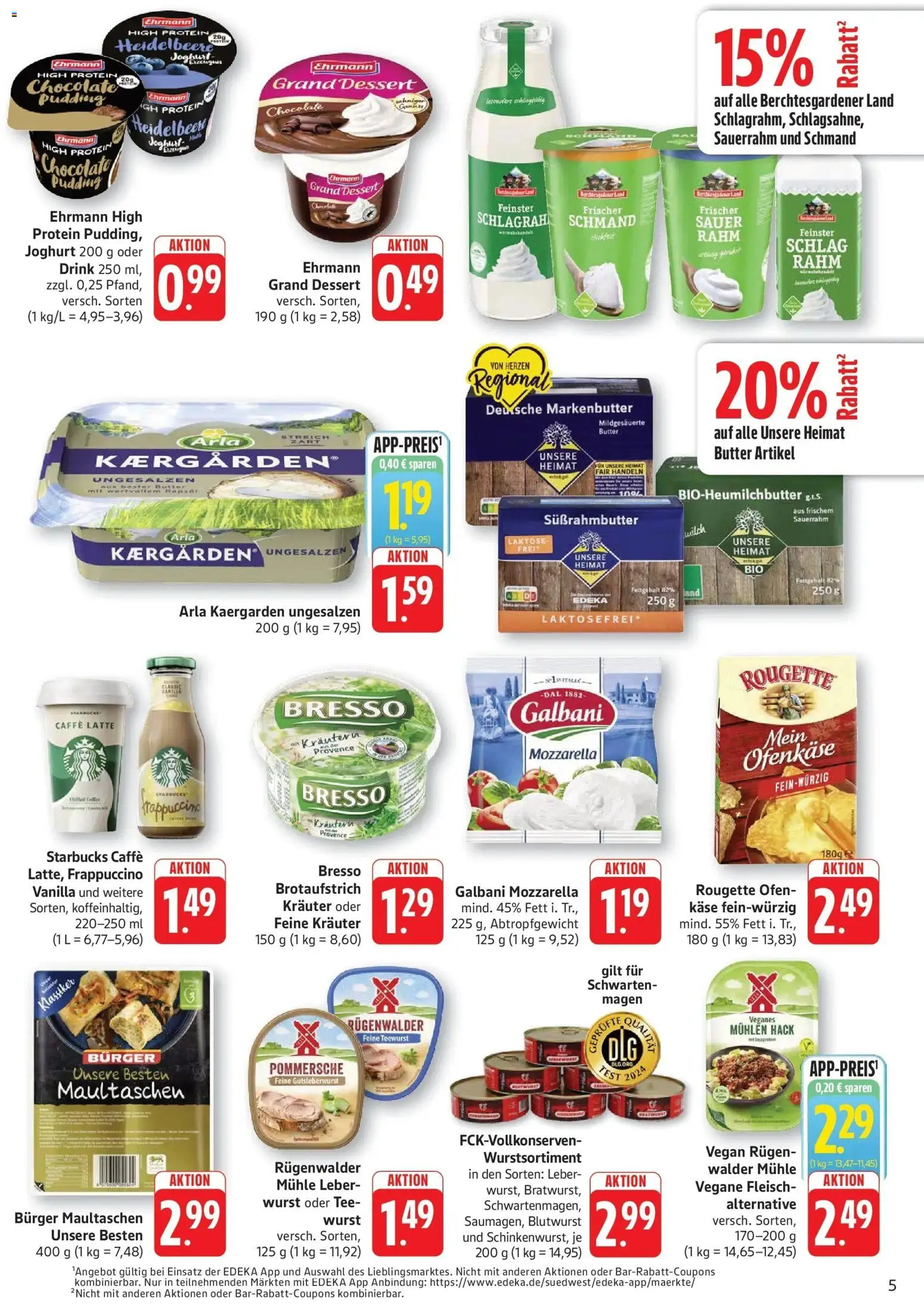 Edeka Prospekt Kröppen (ab 14.09.2026) » Angebote Online | Seite: 5 | Produkte: Milch, Joghurt, Pudding, Bresso
