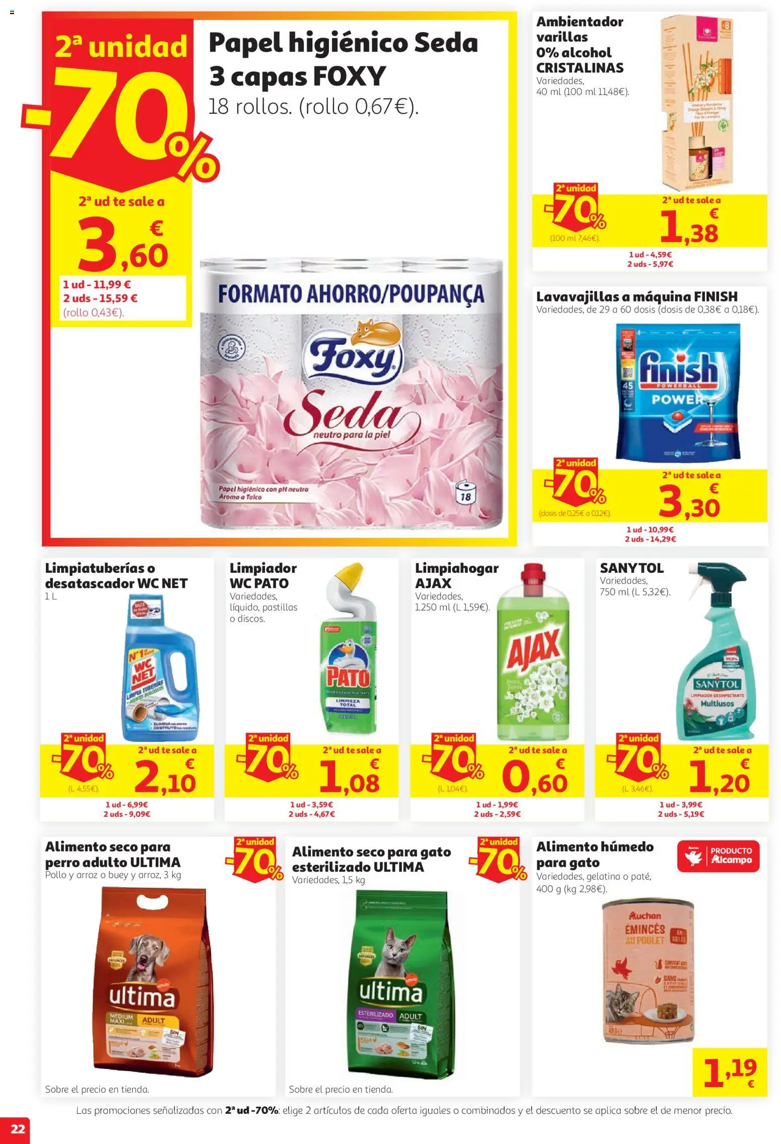 Alcampo folleto │ válido desde el 27/08/2026 | Página: 22 | Productos: Gelatina, Pato, Ambientador, Pollo