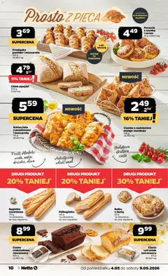 Pogląd oferty "Netto gazetka od poniedziałku spożywcza" - ważna od 04.05.2026 | Strona: 10 | Produkty: Dynia, Ciasto, Bułka, Mozzarella