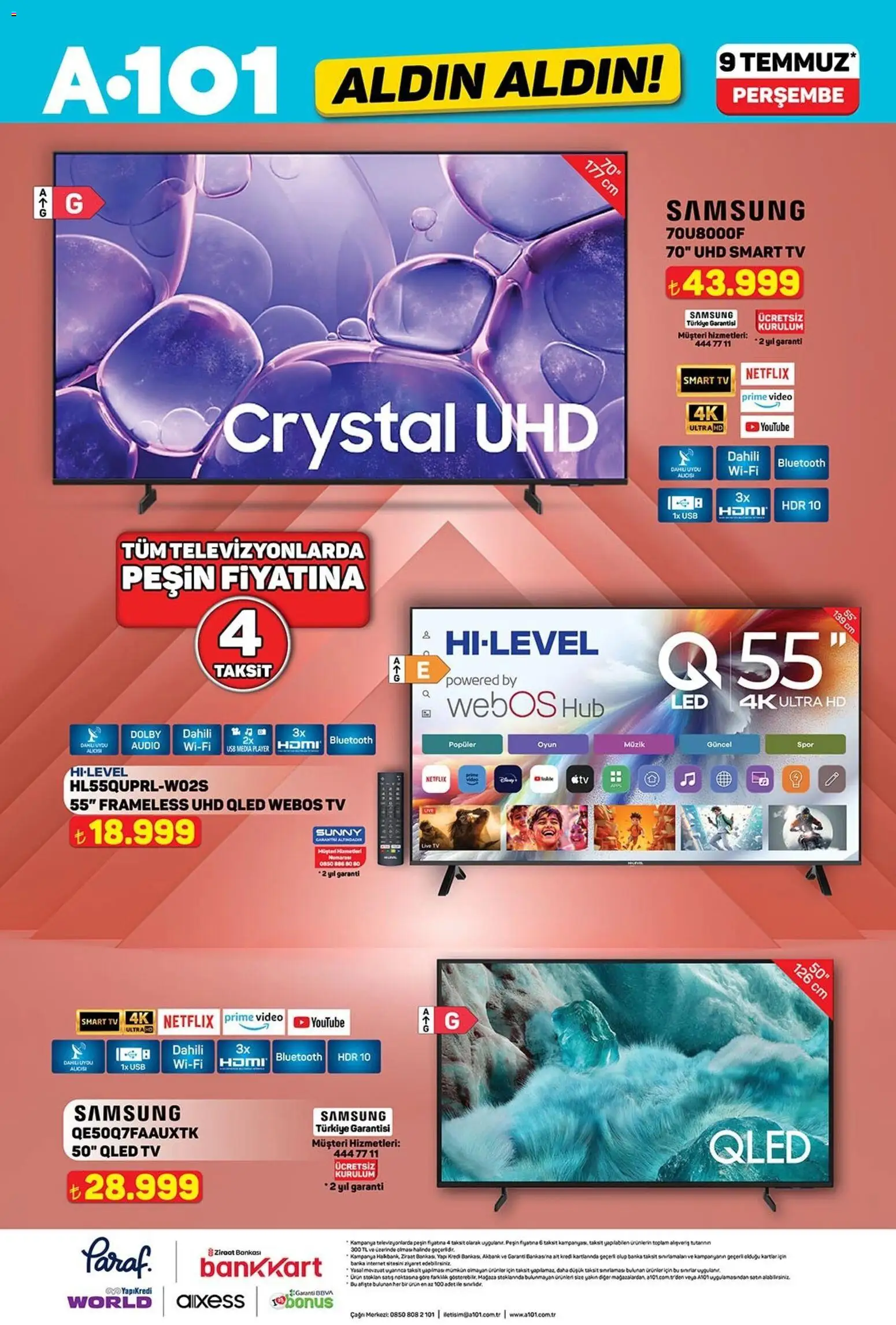 A101 - Katalog Aldın Aldın - 09 Temmuz 2026 tarihinden itibaren geçerlidir | Sayfa: 6 | Ürünler: TV, Video, Oyun, USB