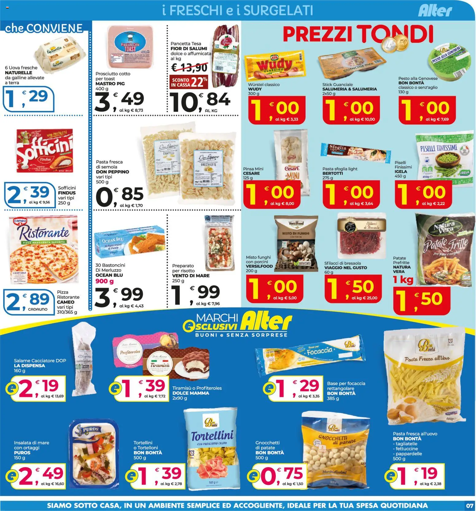 Volantino Alter Discount del 23/07/2026 | Pagina: 7 | Prodotti: Bresaola, Pancetta, Piselli, Terra