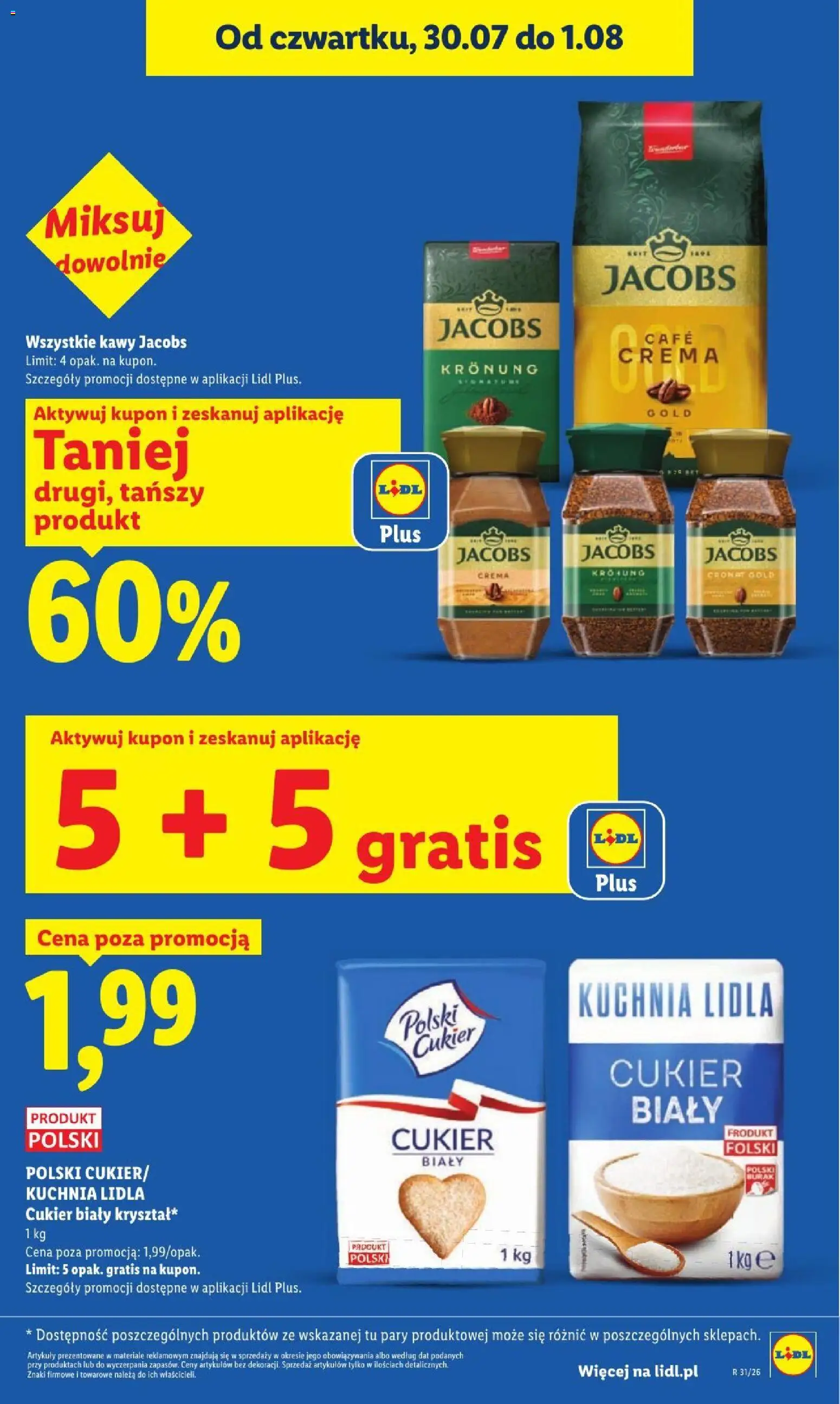 Lidl gazetka od 30.07.2026 | Strona: 21 | Produkty: Cukier biały, Cukier