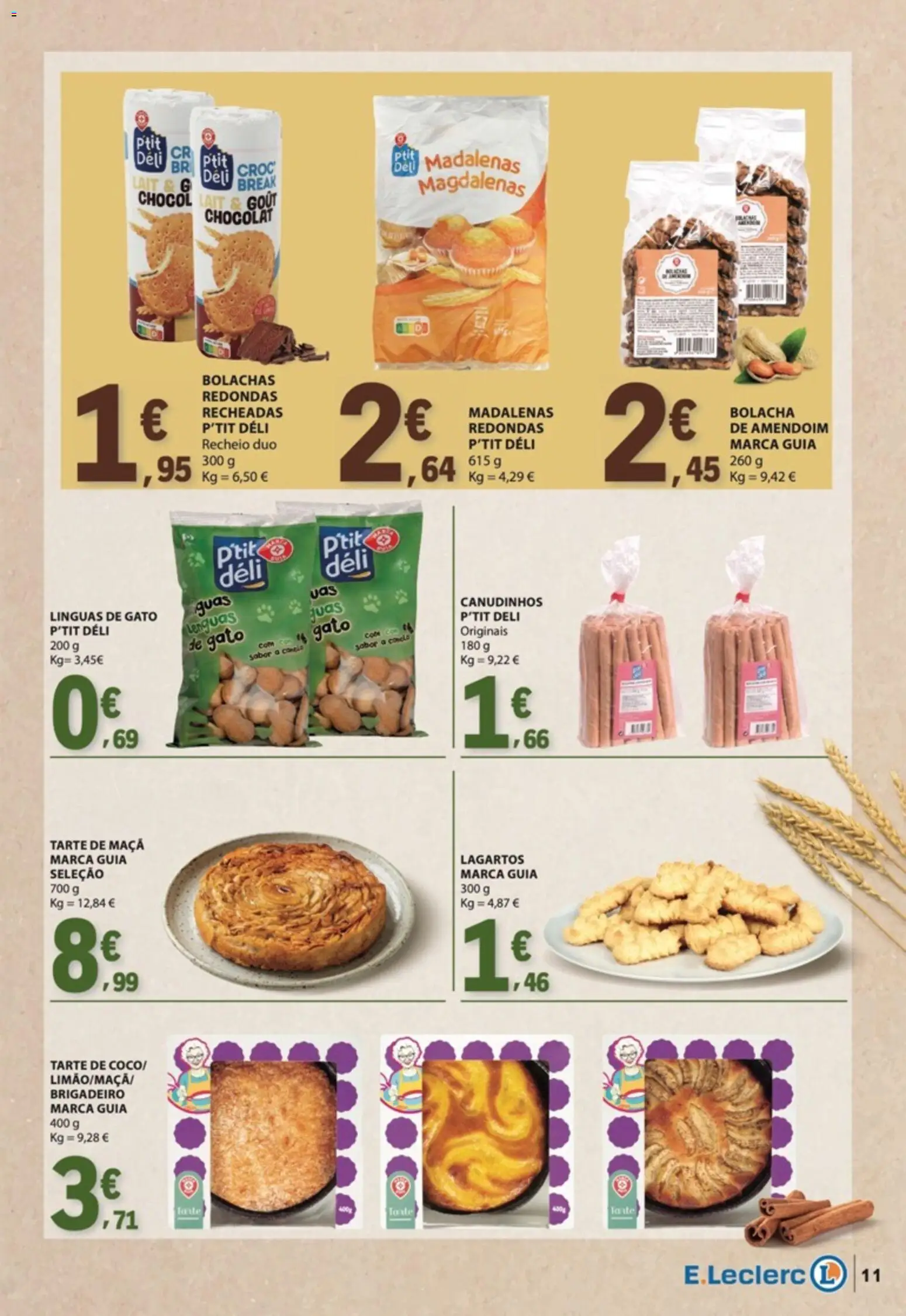 E.Leclerc folheto Bebidas Quentes │ válido de 27/10/2026 | Página: 11 | Produtos: Bolachas, Maça, Tarte