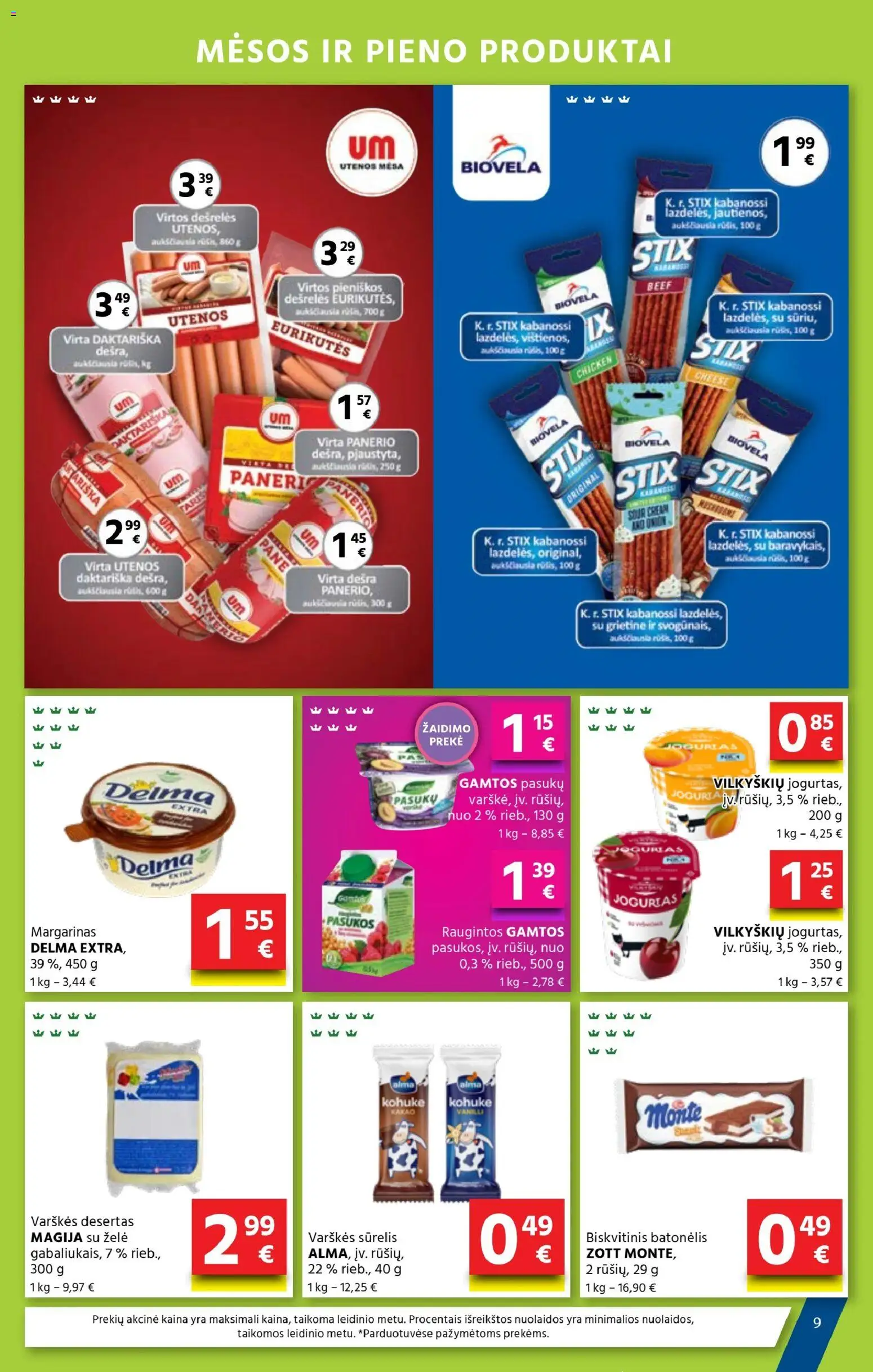 AIBE akcijos nuo 21.05.2026 | Puslapis: 9 | Prekių: Sūrelis, Margarinas