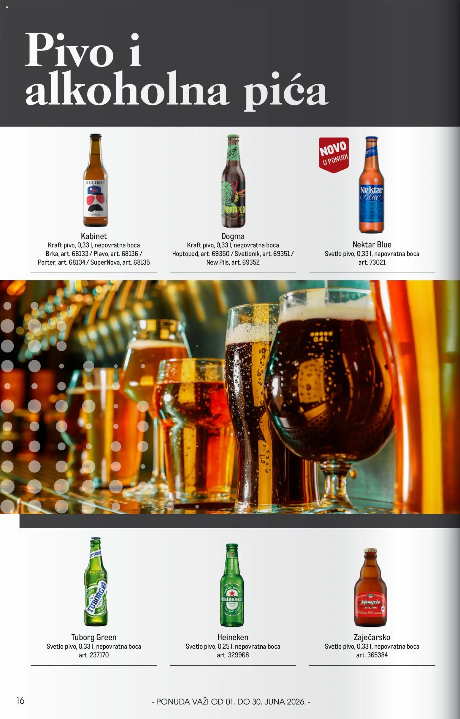 Metro katalog - važi od 01.06.2026 | Strana: 16 | Proizvode: Heineken, Tuborg, Nektar, Pica