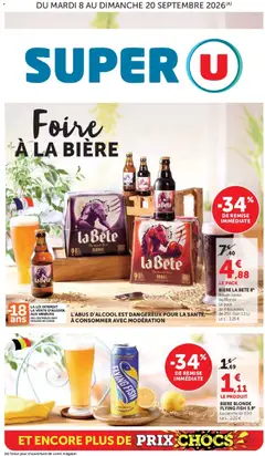 Super U - Prévisualisation de Super U - Foire à la bière valide à partir de 08/09/2026