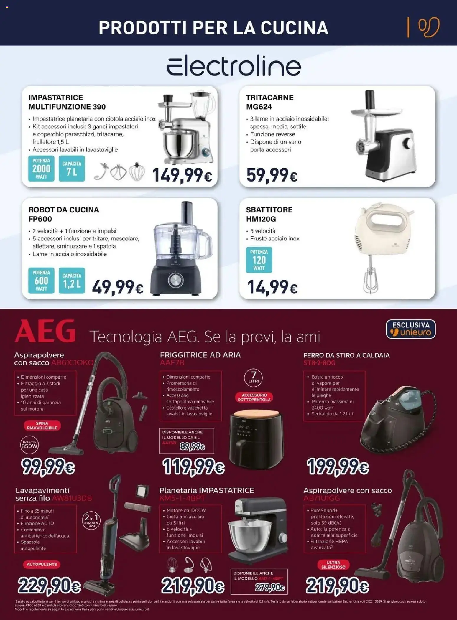Volantino Unieuro del 12/10/2026 | Pagina: 13 | Prodotti: Spazzola, Frullatore, Spatola, Robot da cucina