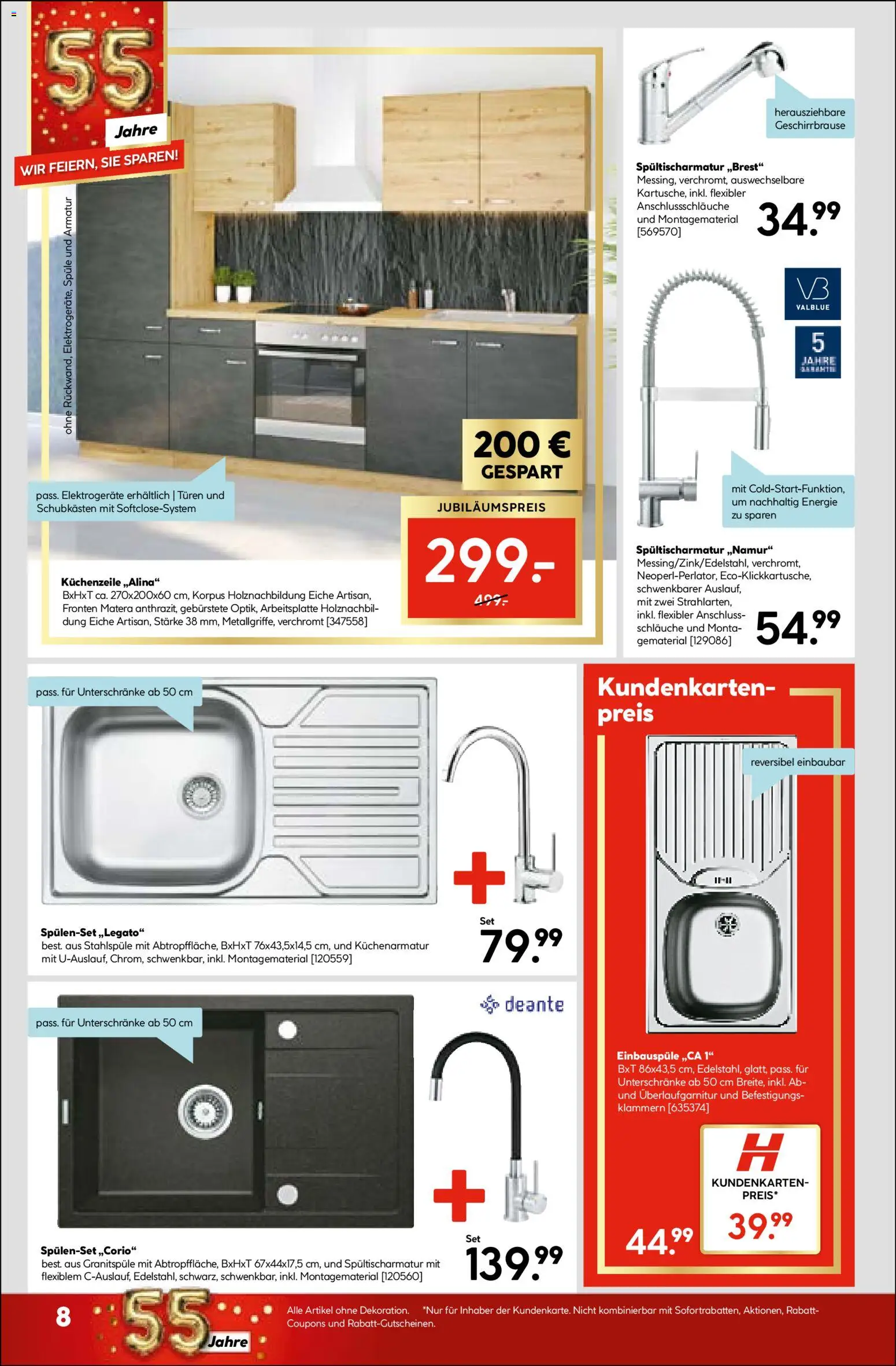 Hellweg Prospekt – gültig ab 26.05.2026 | Seite: 8 | Produkte: Küchenzeile, Armatur