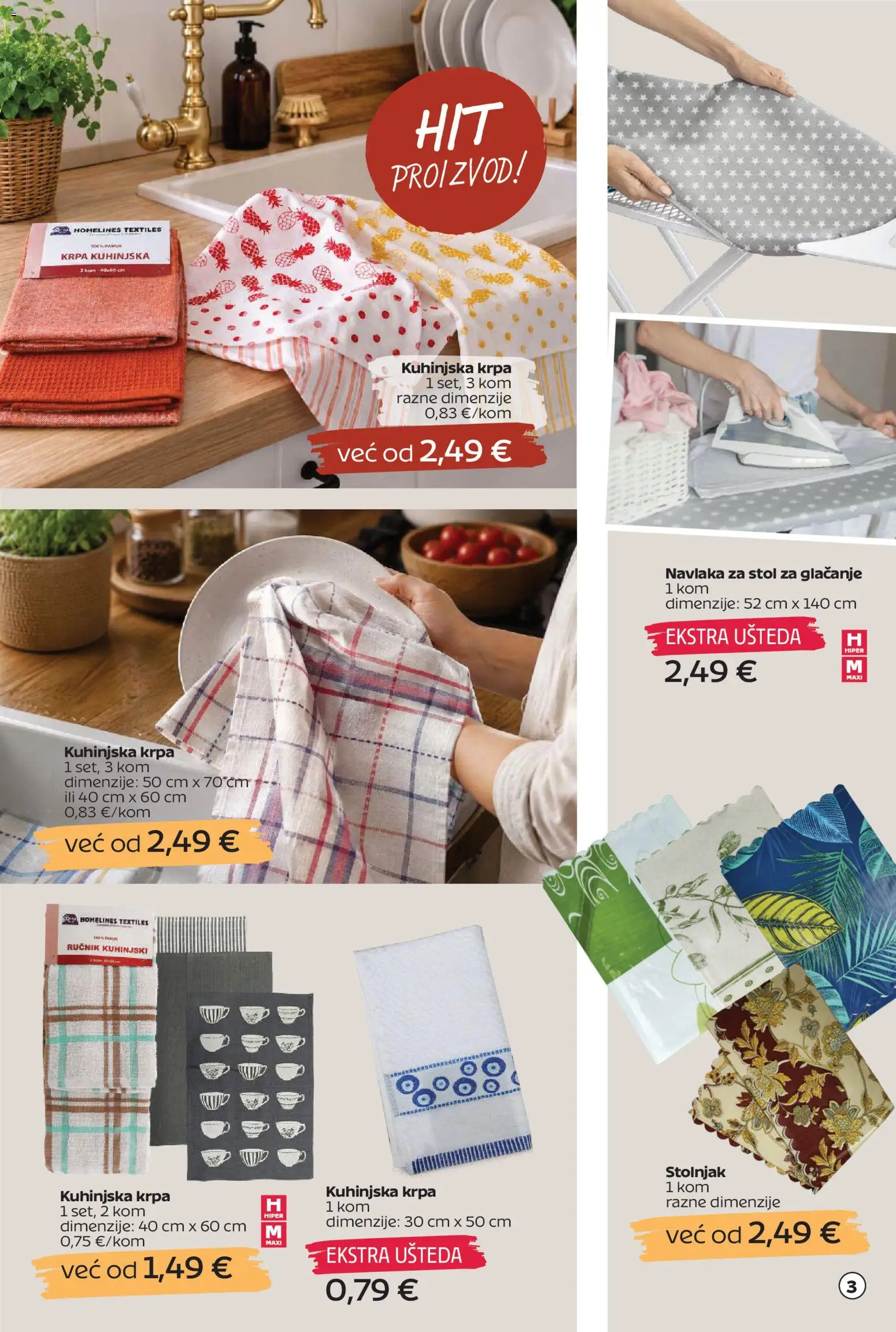 Tommy katalog | vrijedi od 20.08.2026 | Stranica: 3 | Proizvodi: Stol, Krpa, Ručnik, Stolnjak