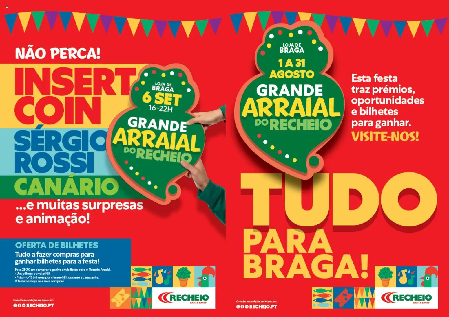 Recheio Regulamento Arraial Braga │ válido de 01/08/2026 | Página: 1 | Produtos: Faca