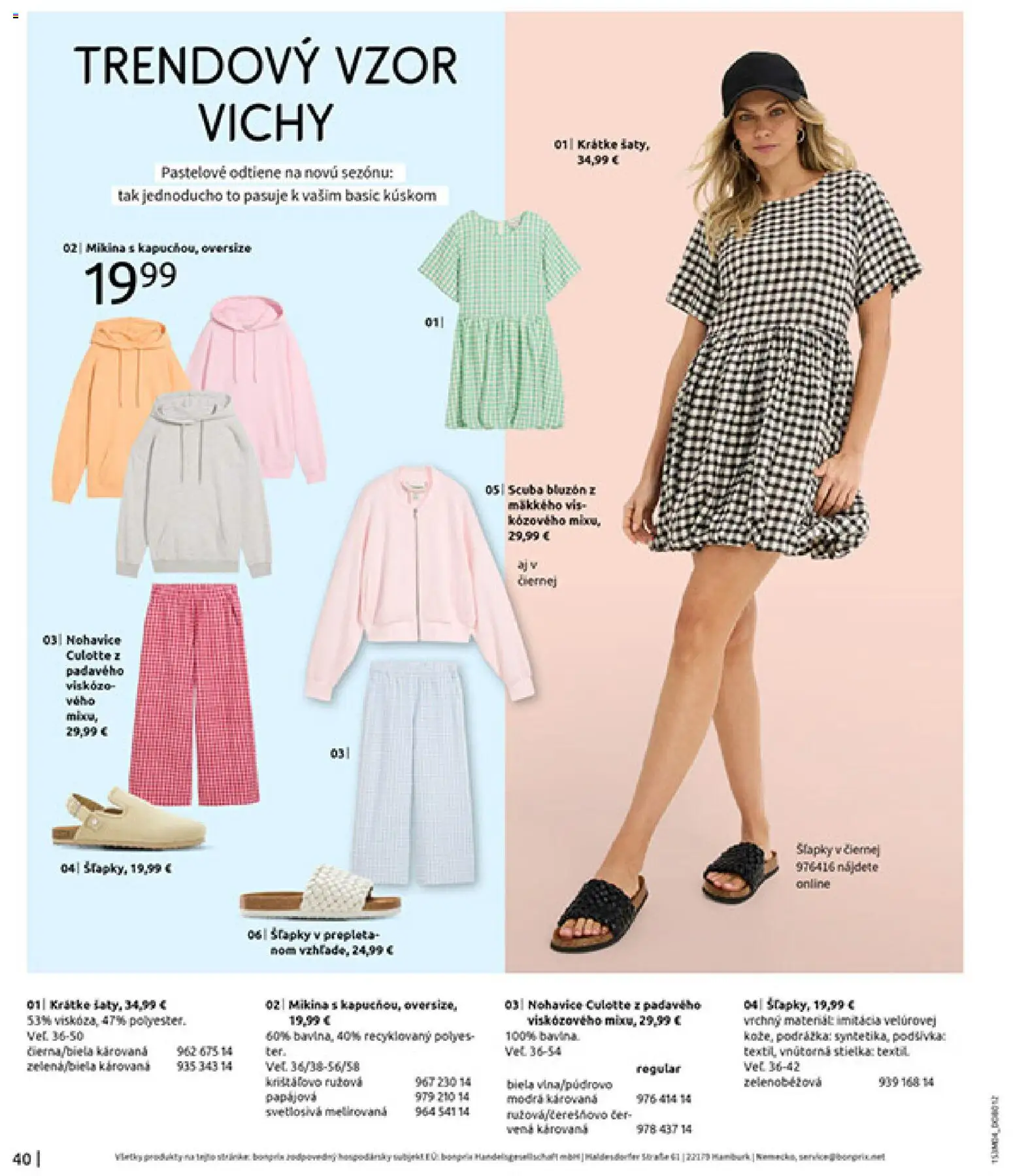 Nové Bonprix akcie – leták je platný od 31.03.2026 | Strana: 42 | Produkty: Vichy, Mikina, Nohavice, Šľapky