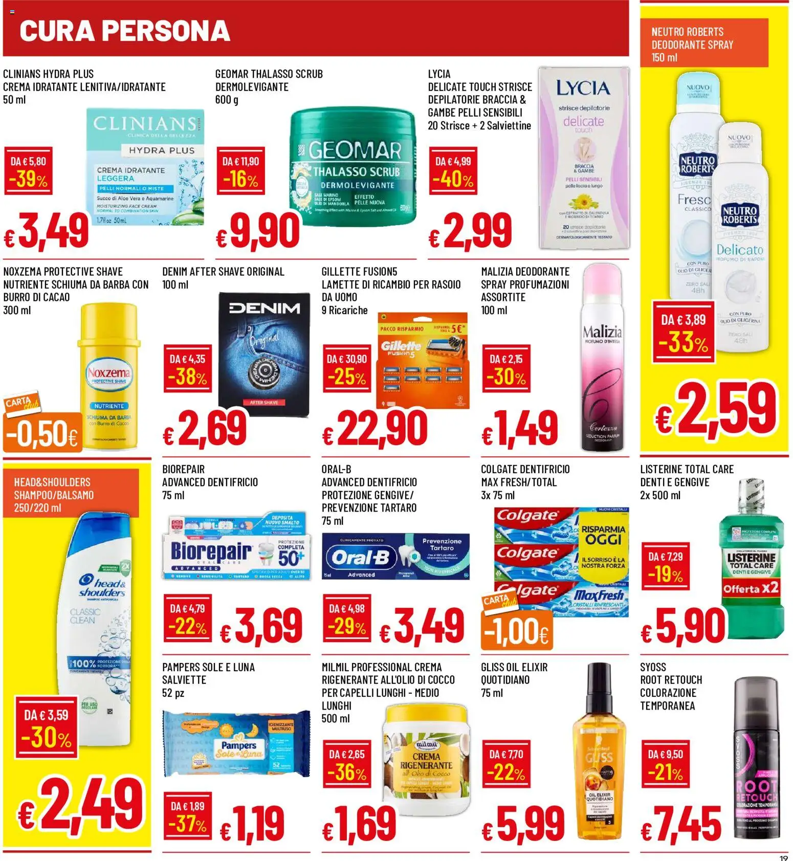 Volantino Galassia del 09/07/2026 | Pagina: 19 | Prodotti: Schiuma da barba, Rasoio, Sale, Cocco