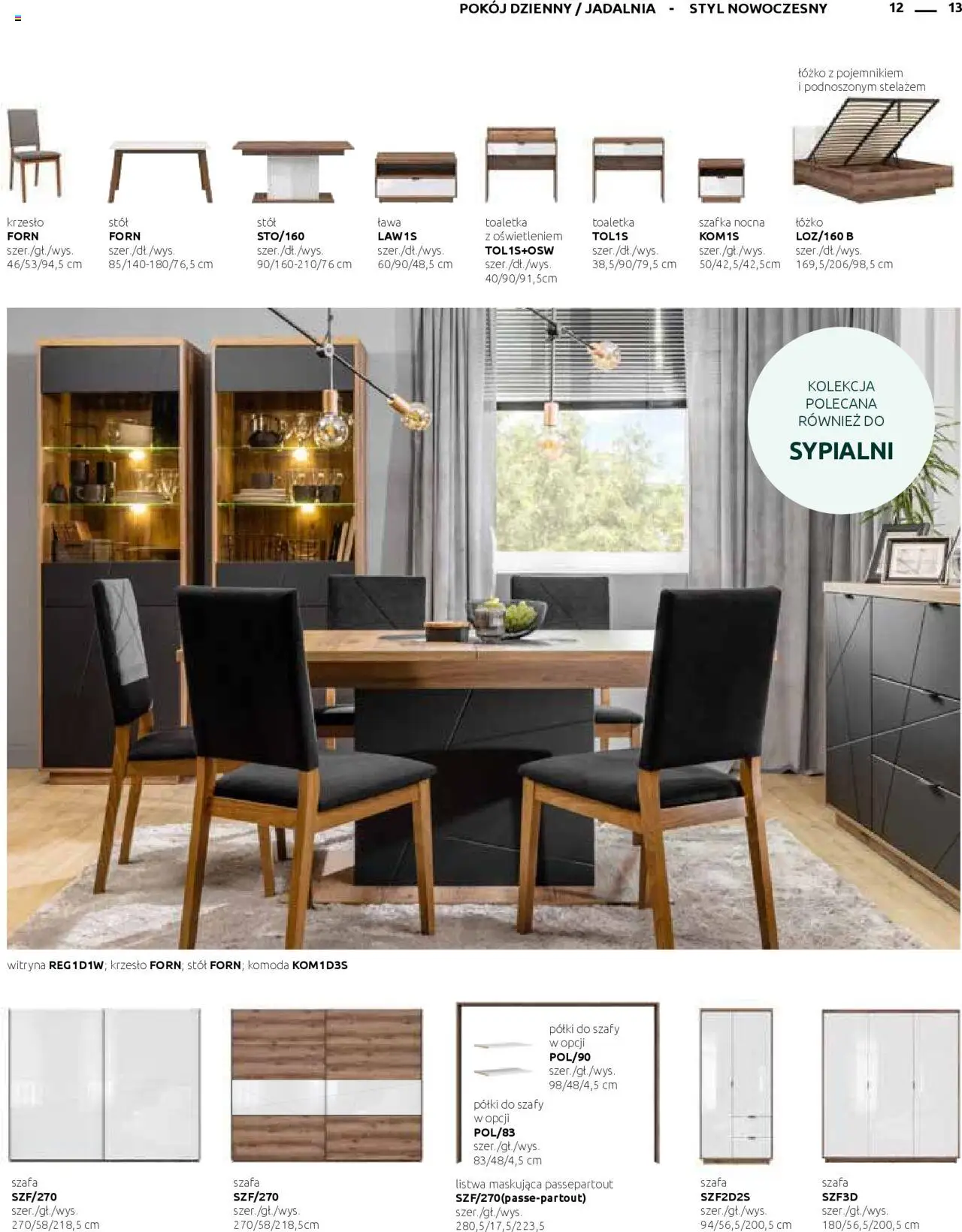 Black Red White Gazetka - Katalog rodzinnych wnętrz od 24.05.2024 | Strona: 13 | Produkty: Komoda, Krzesło, Witryna, Toaletka