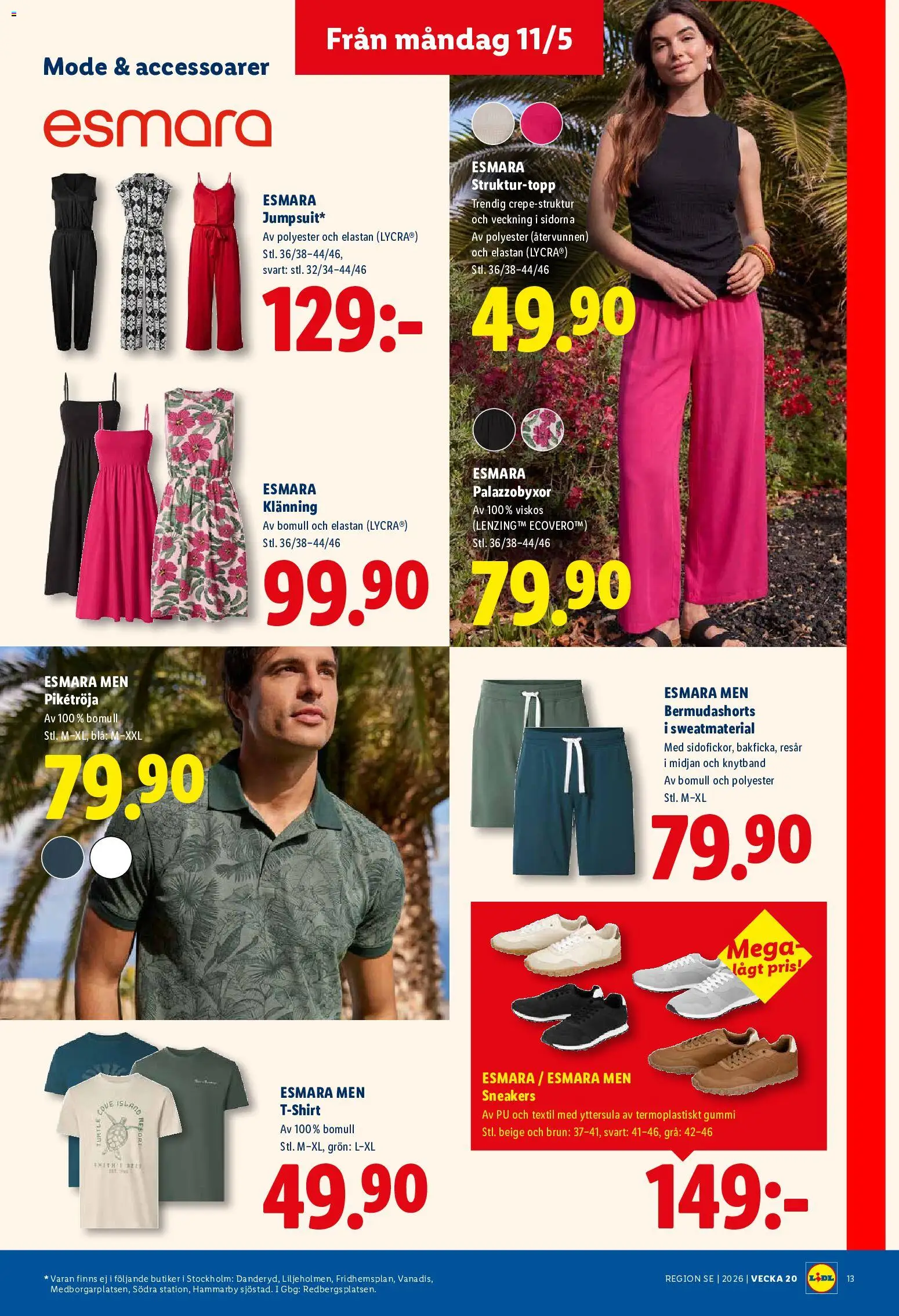 Lidl reklamblad aktuell från 11.05.2026 | Sida: 15 | Produkter: Sneakers, Klänning