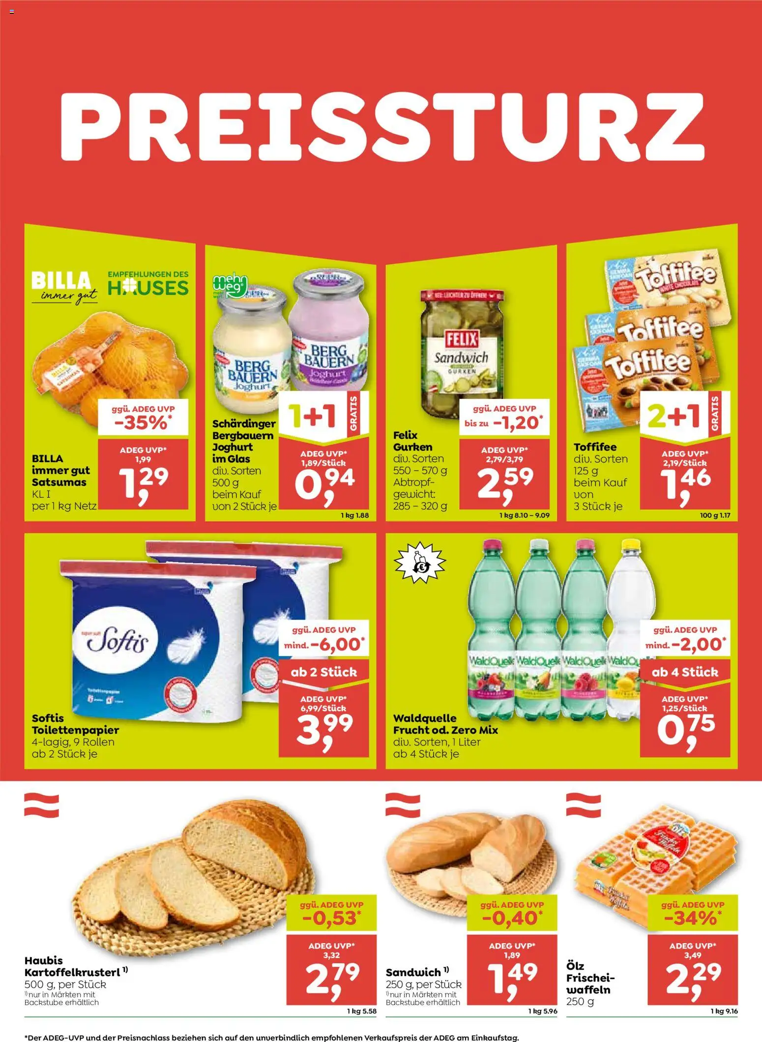 ADEG Flugblatt gültig ab 29.10.2026 | Seite: 2 | Produkte: Gurken, Gewicht, Waffeln, Joghurt