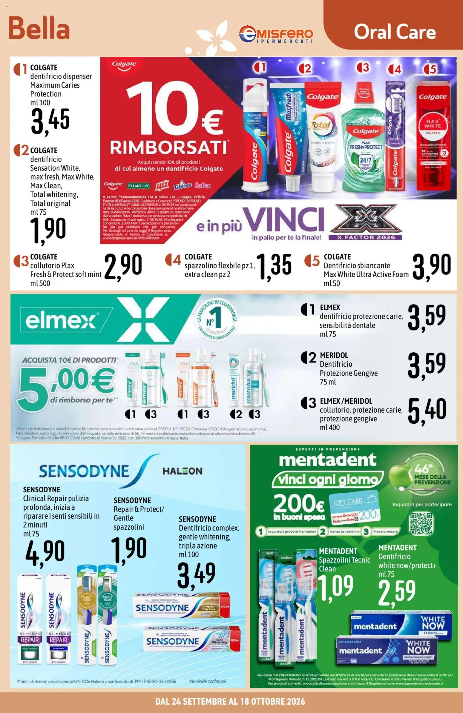 Volantino Emisfero del 24/09/2026 | Pagina: 17 | Prodotti: Dentifricio, Collutorio, Tè