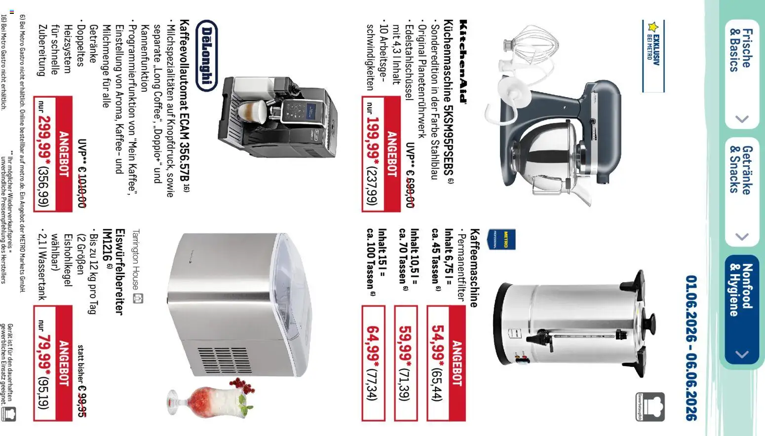 Metro Prospekt – gültig ab 01.06.2026 | Seite: 48 | Produkte: Kaffeemaschine, Kaffee, Kaffeevollautomat