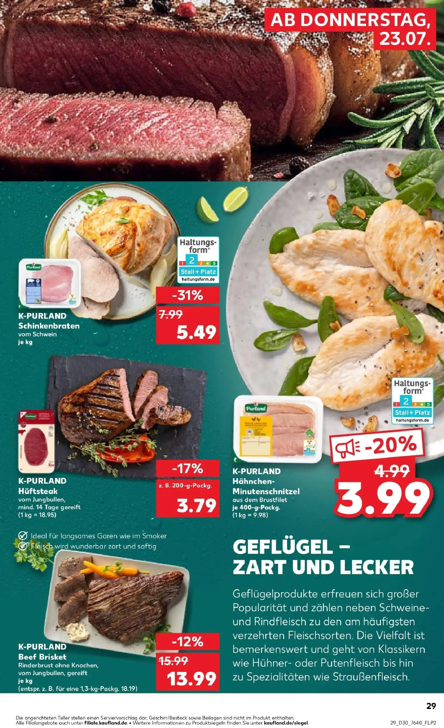 Kaufland Prospekt Lippstadt – gültig ab 20.07.2026 | Seite: 38 | Produkte: Hahnchen, Rindfleisch, Fleisch