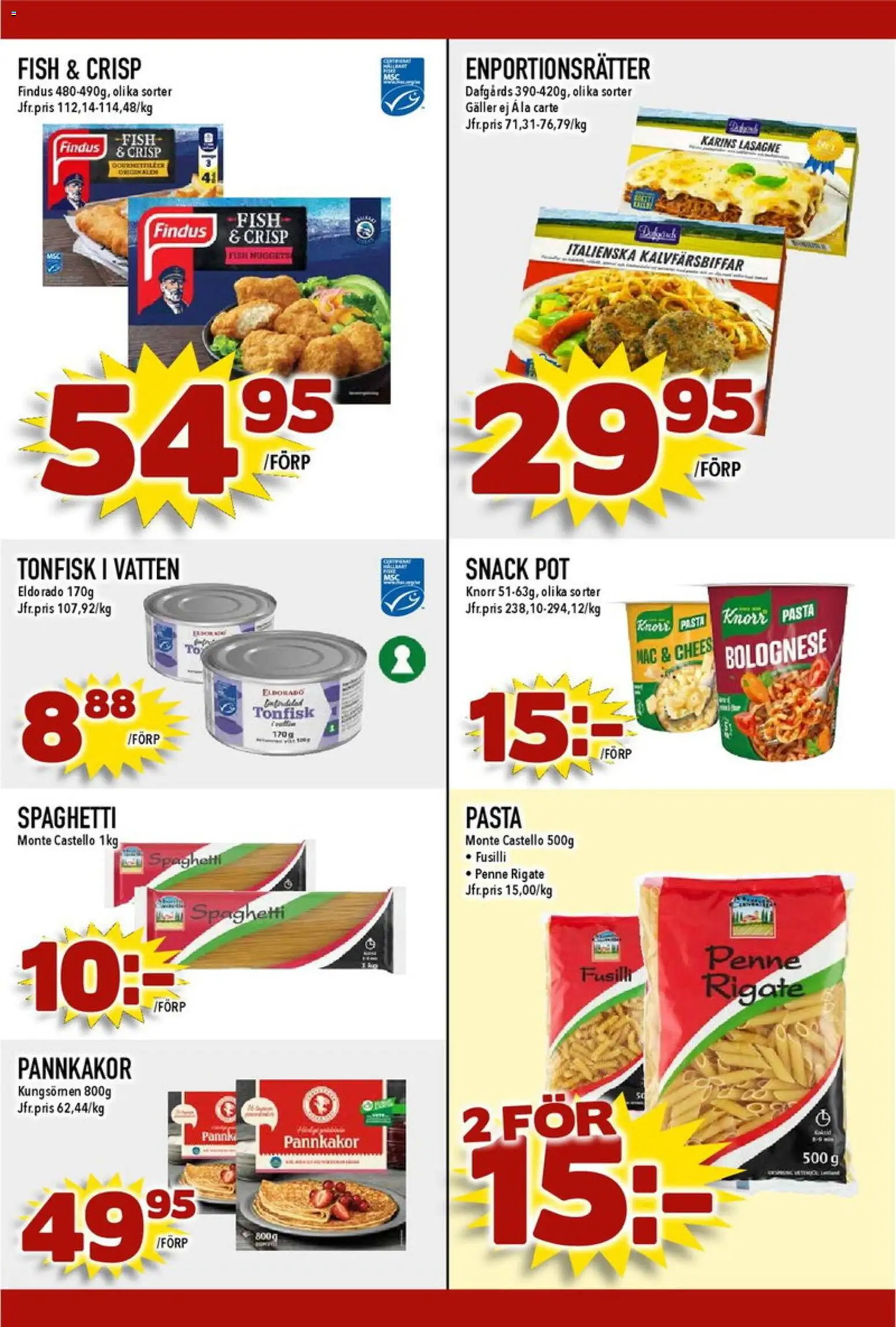 Matdax reklamblad aktuell från 31/08/2026 | Sida: 22 | Produkter: Galler, Vatten, Spaghetti, Pasta
