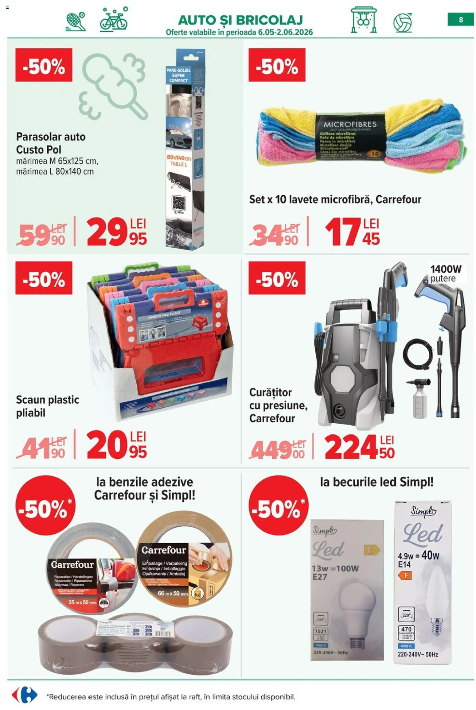 Noul catalog Carrefour – valabil de la 06.05.2026 | Pagină: 9 | Produse: Scaun, Babak, Lavete