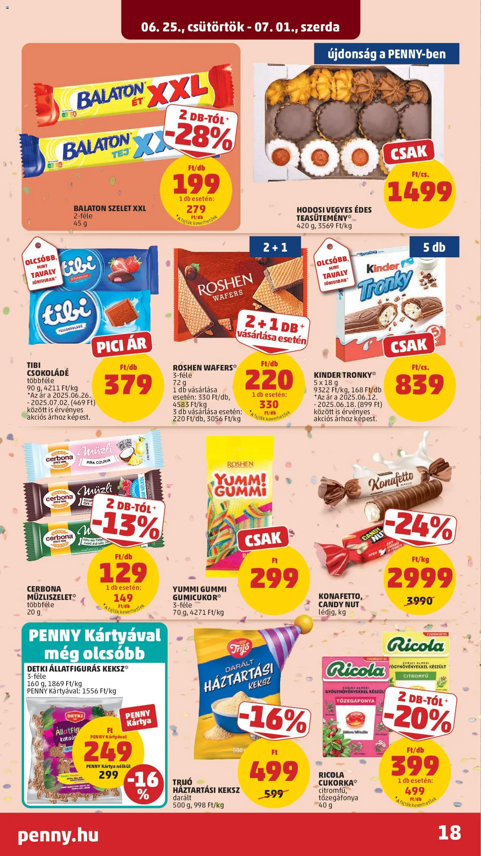 PENNY akciós ujság - amely érvényes a következő dátumtól: 25.06.2026 | Oldal: 18