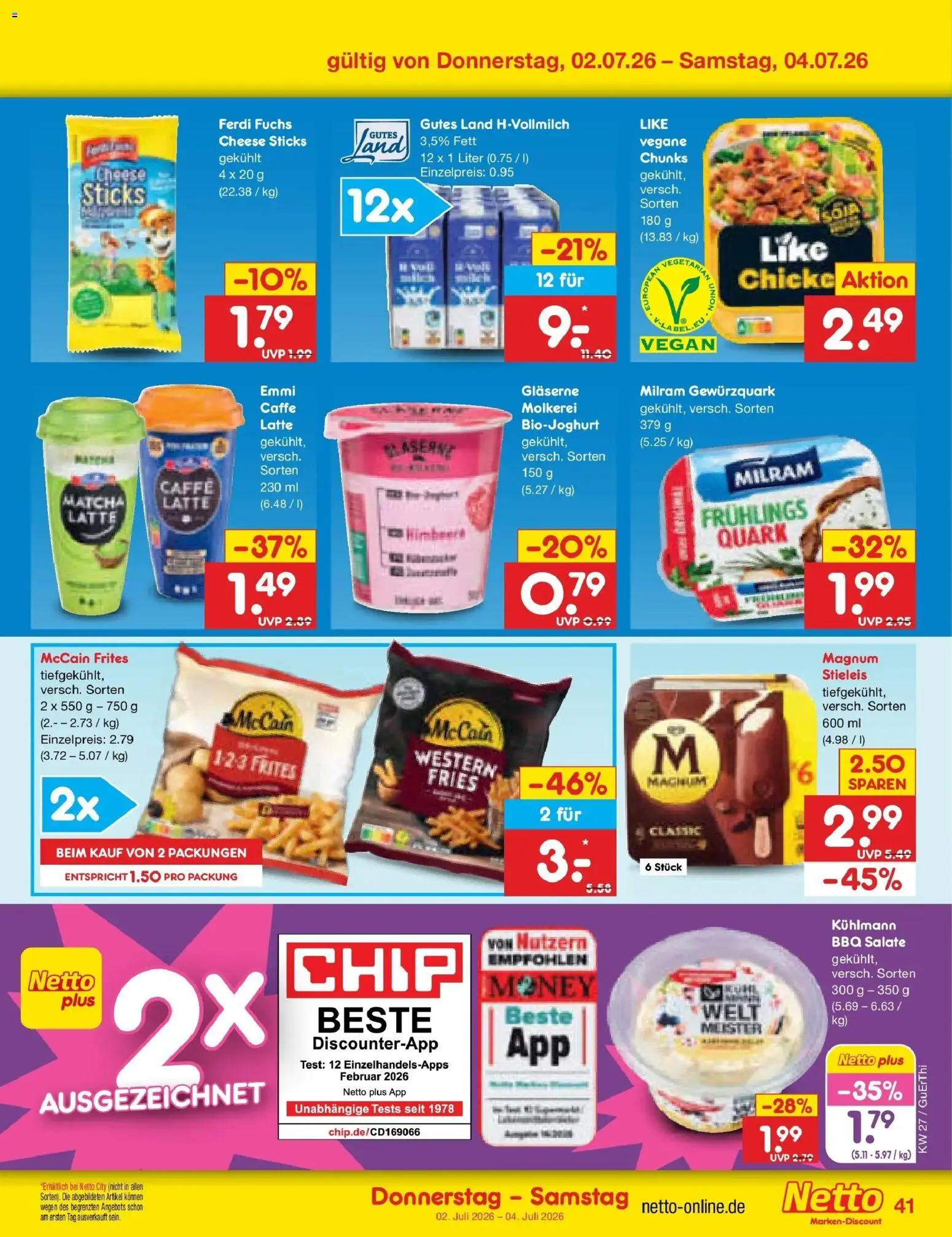 Netto Marken-Discount Prospekt Augustusburg – gültig ab 29.06.2026 | Seite: 59 | Produkte: Quark, McCain, Milram